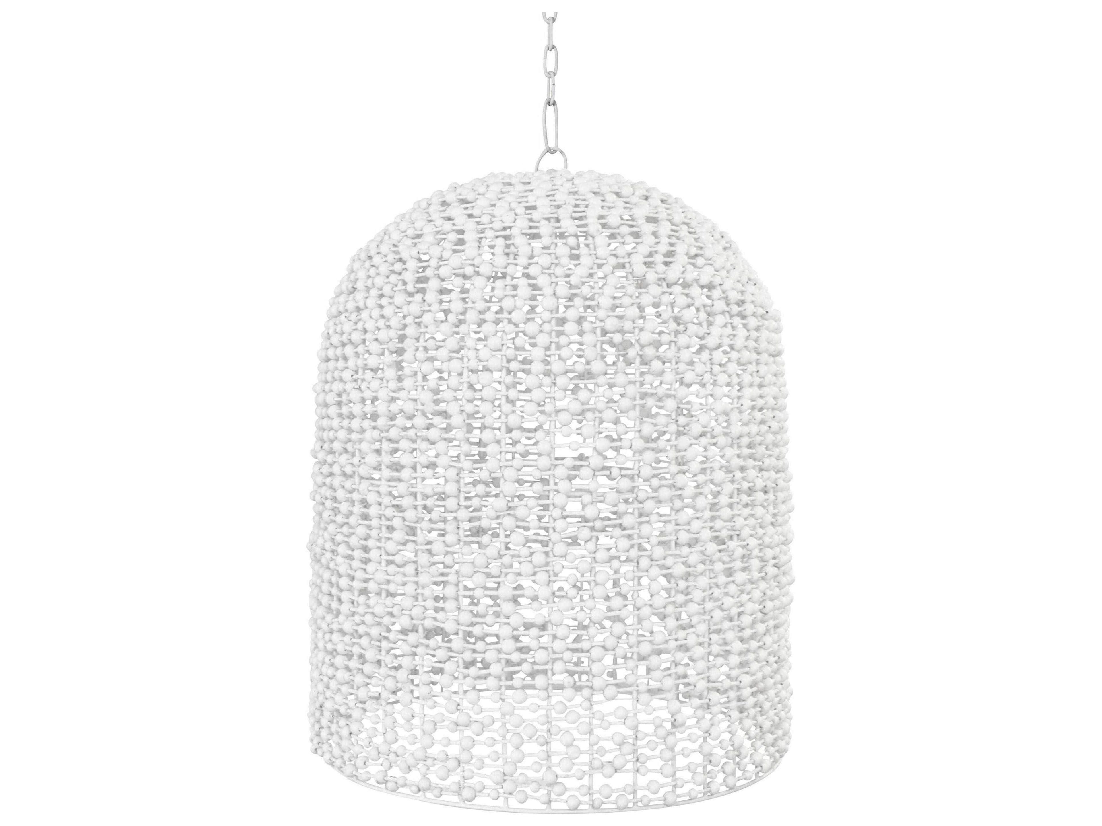 Worlds Away White Dome Pendant