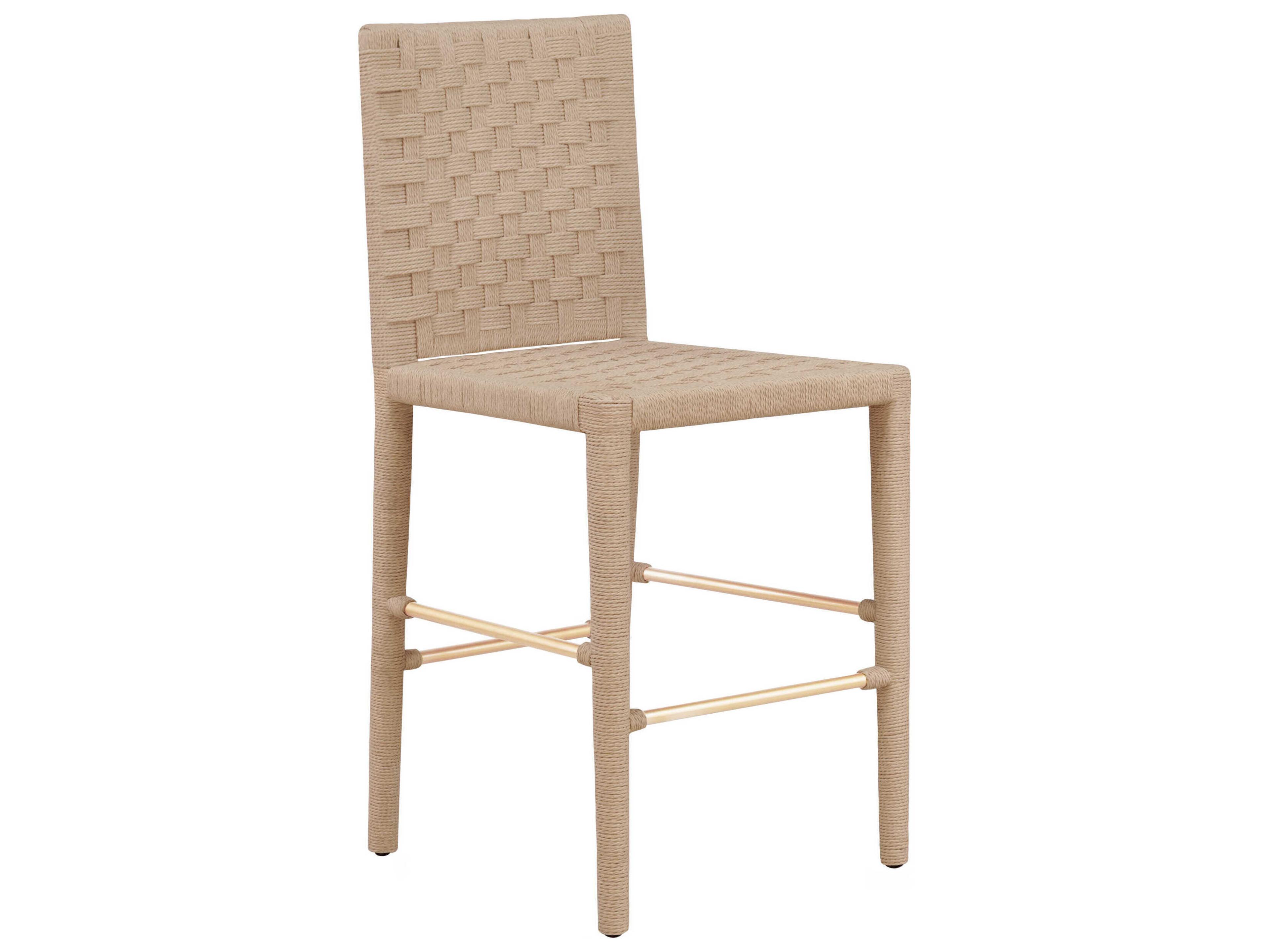 Worlds Away Natural Counter Stool