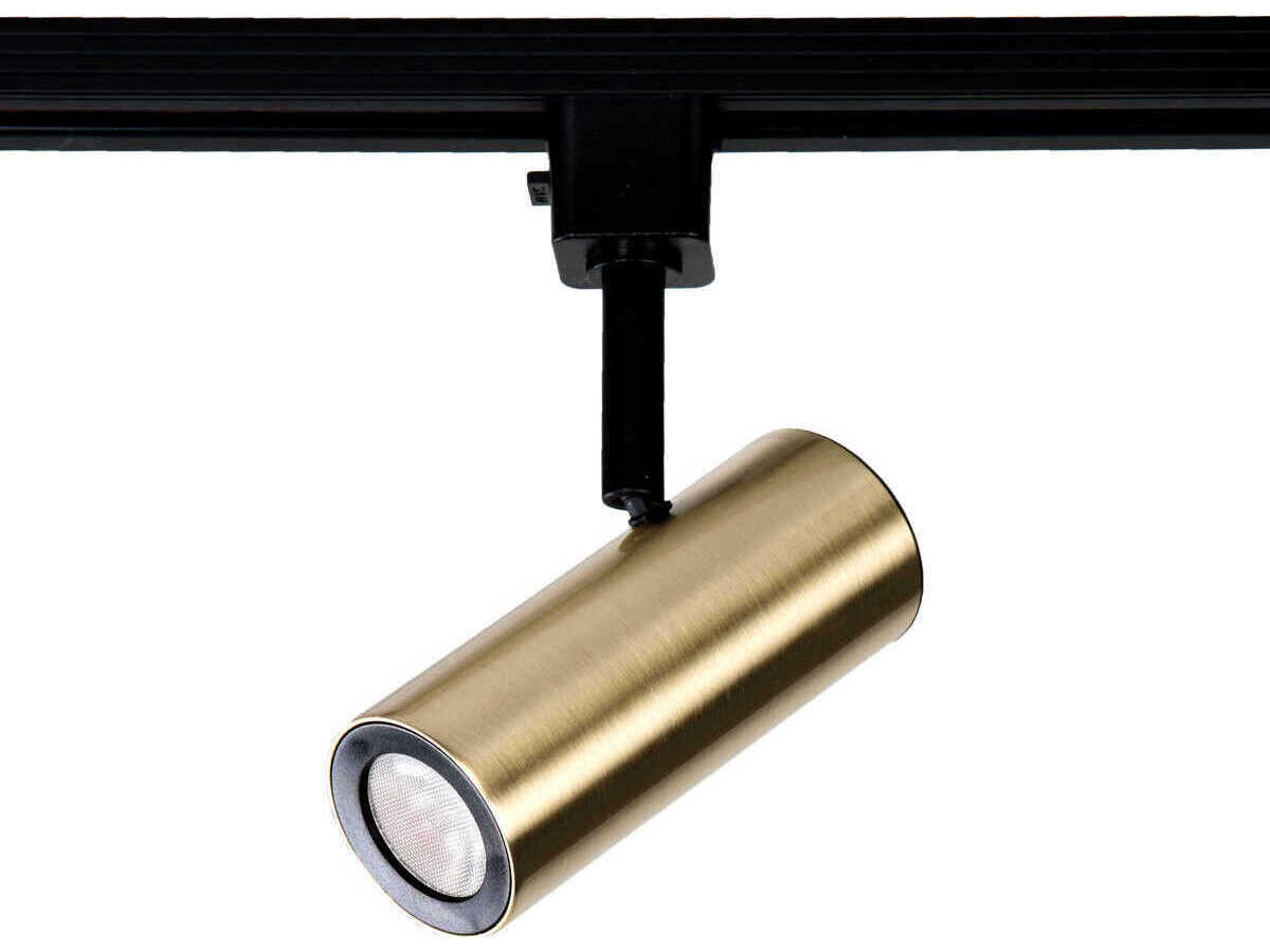 WAC Lighting Silo 1-Light Brushed Brass Cylinder Track Head