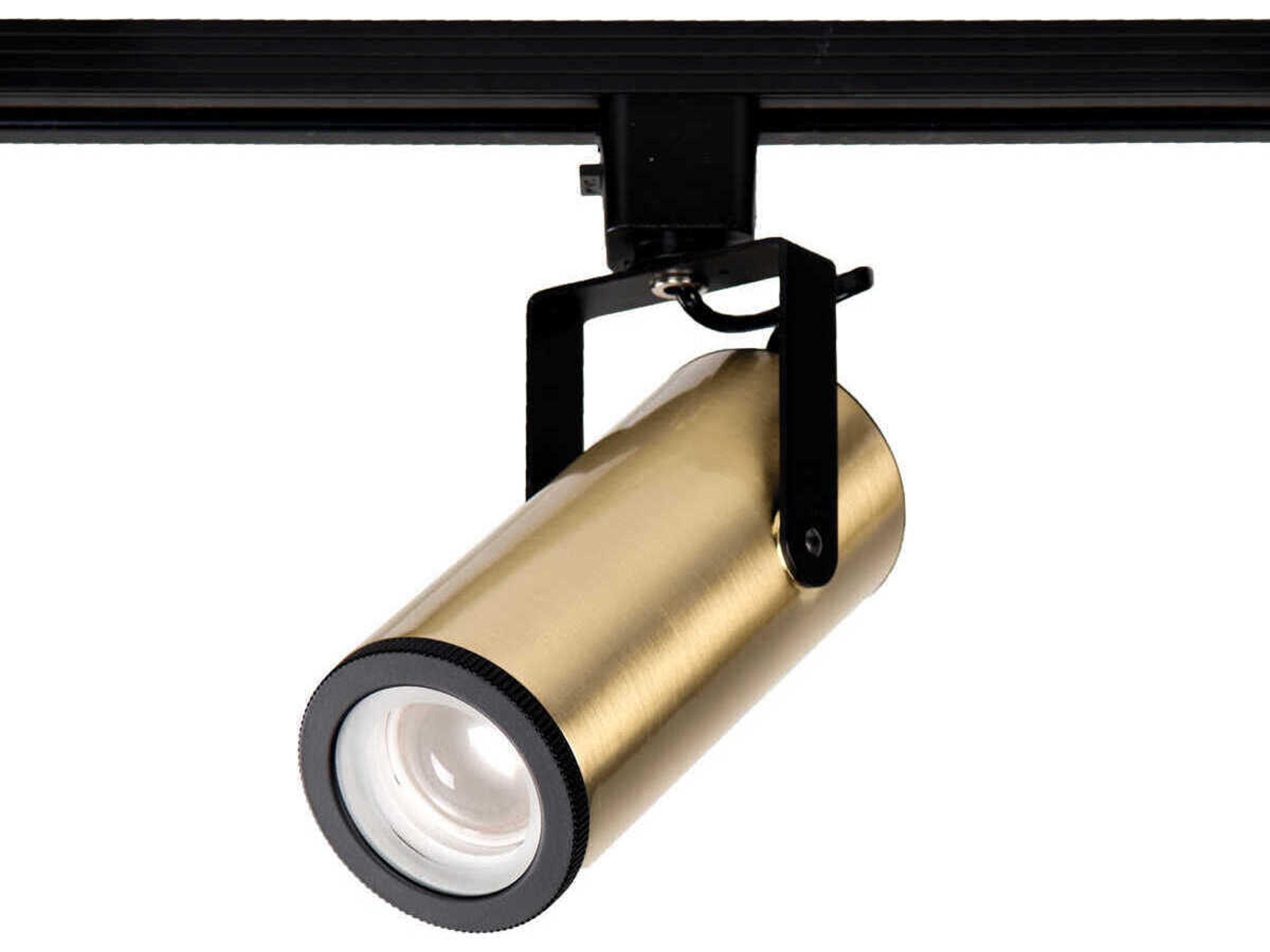 WAC Lighting Silo 1-Light Brushed Brass Cylinder Track Head