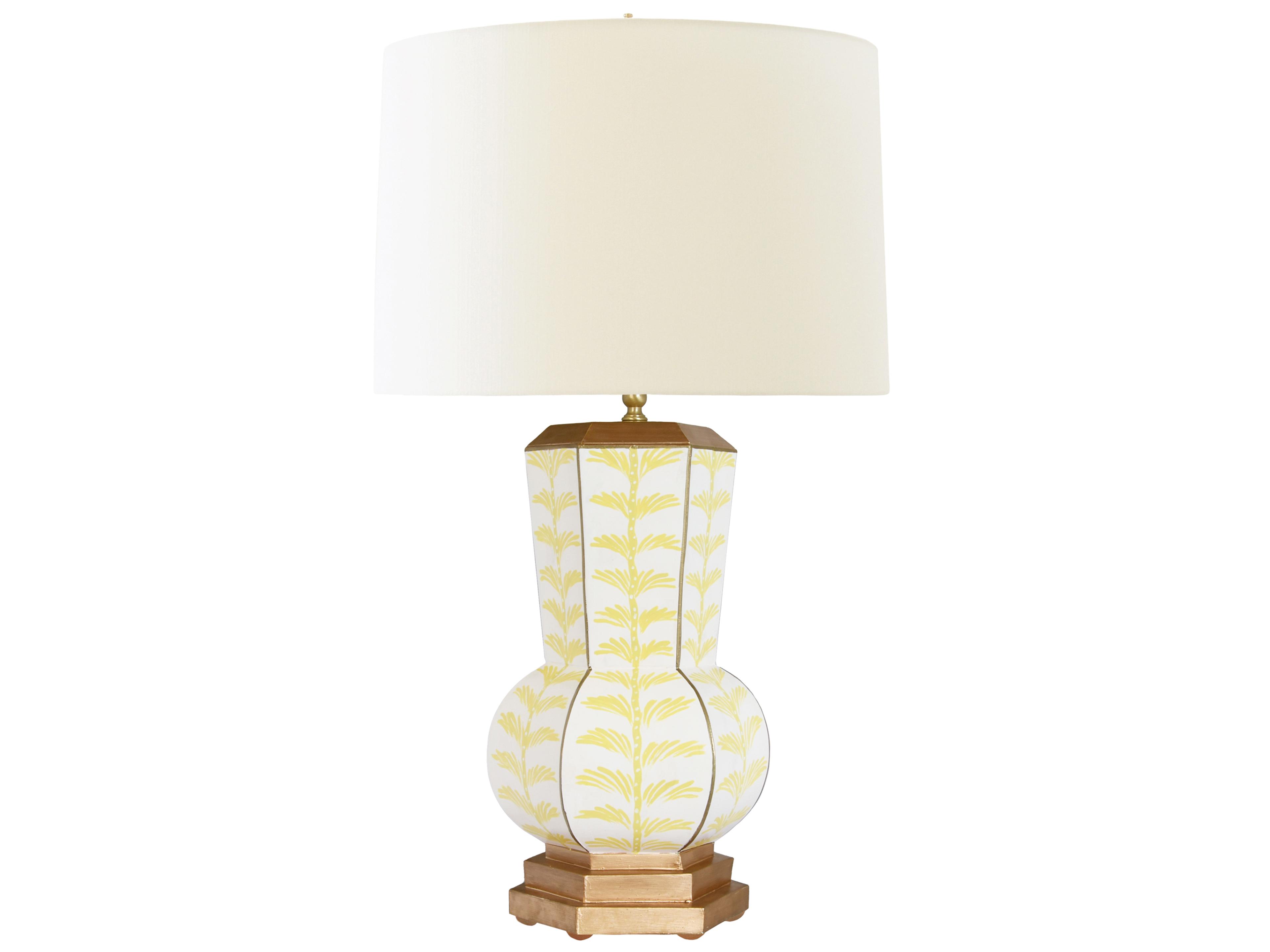 Worlds Away Yellow Gold Buffet Lamp