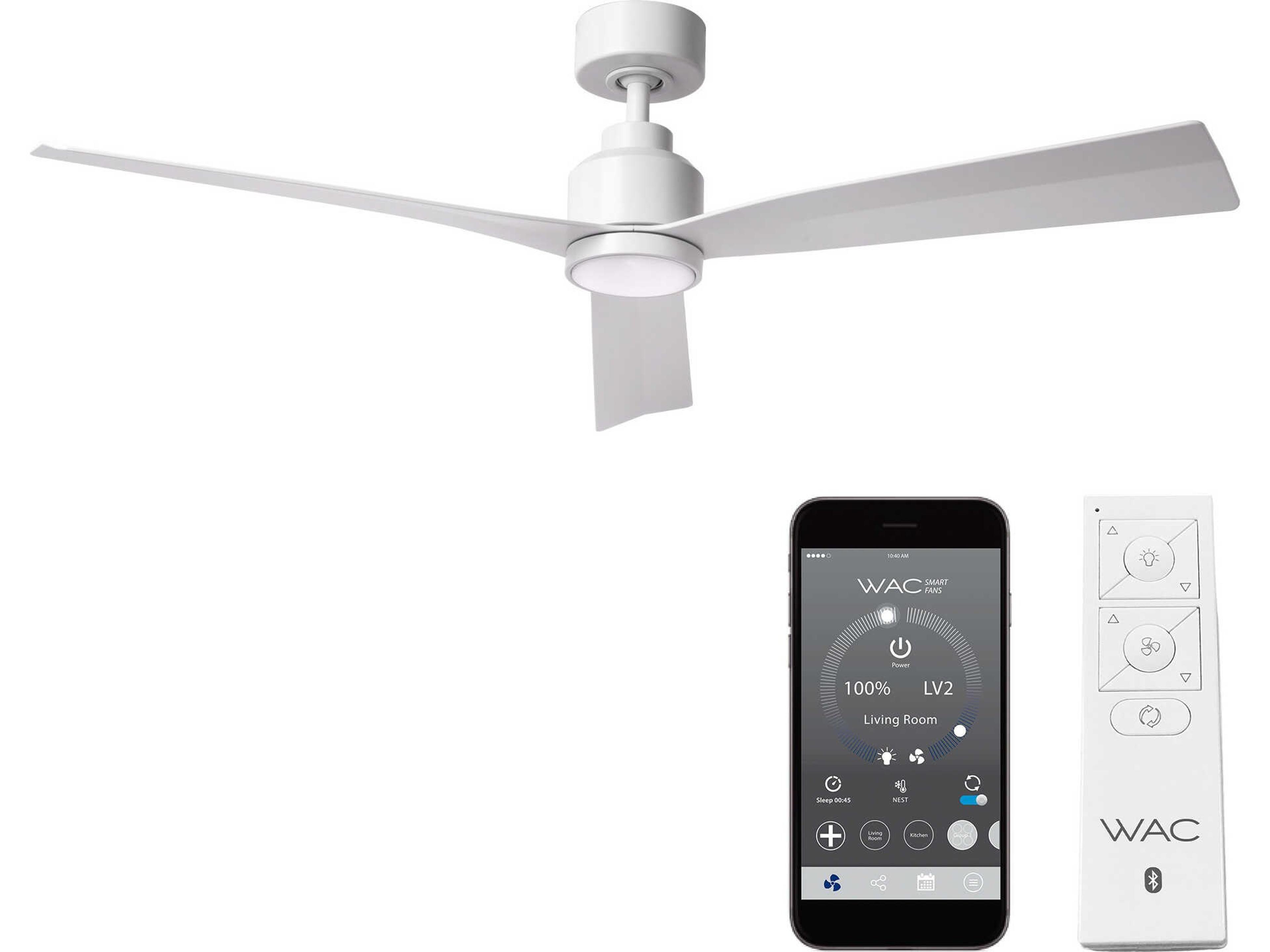 WAC Lighting Clean 52" LED Ceiling Fan