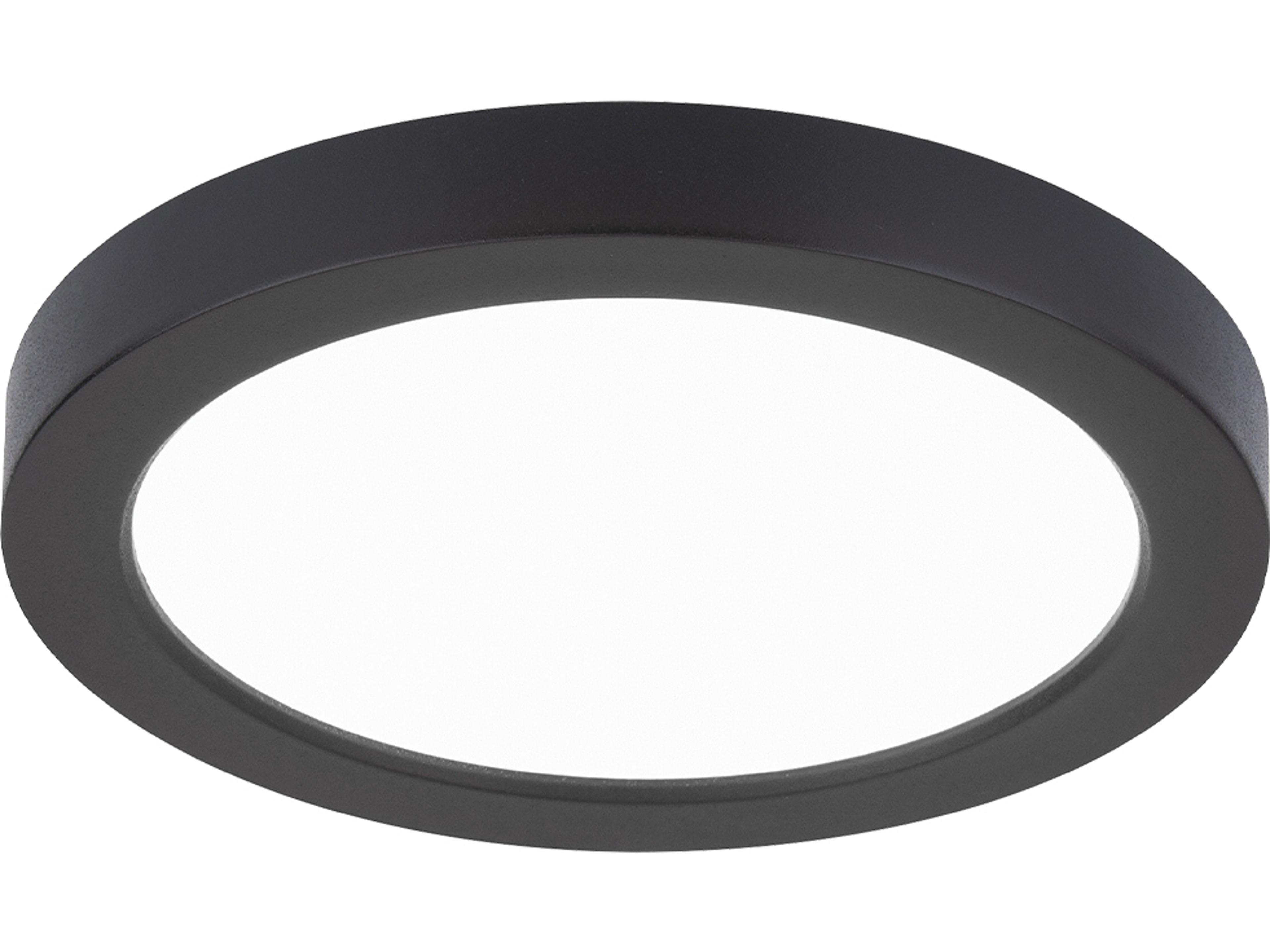 WAC Lighting Round 1-Light Black LED Flush Mount