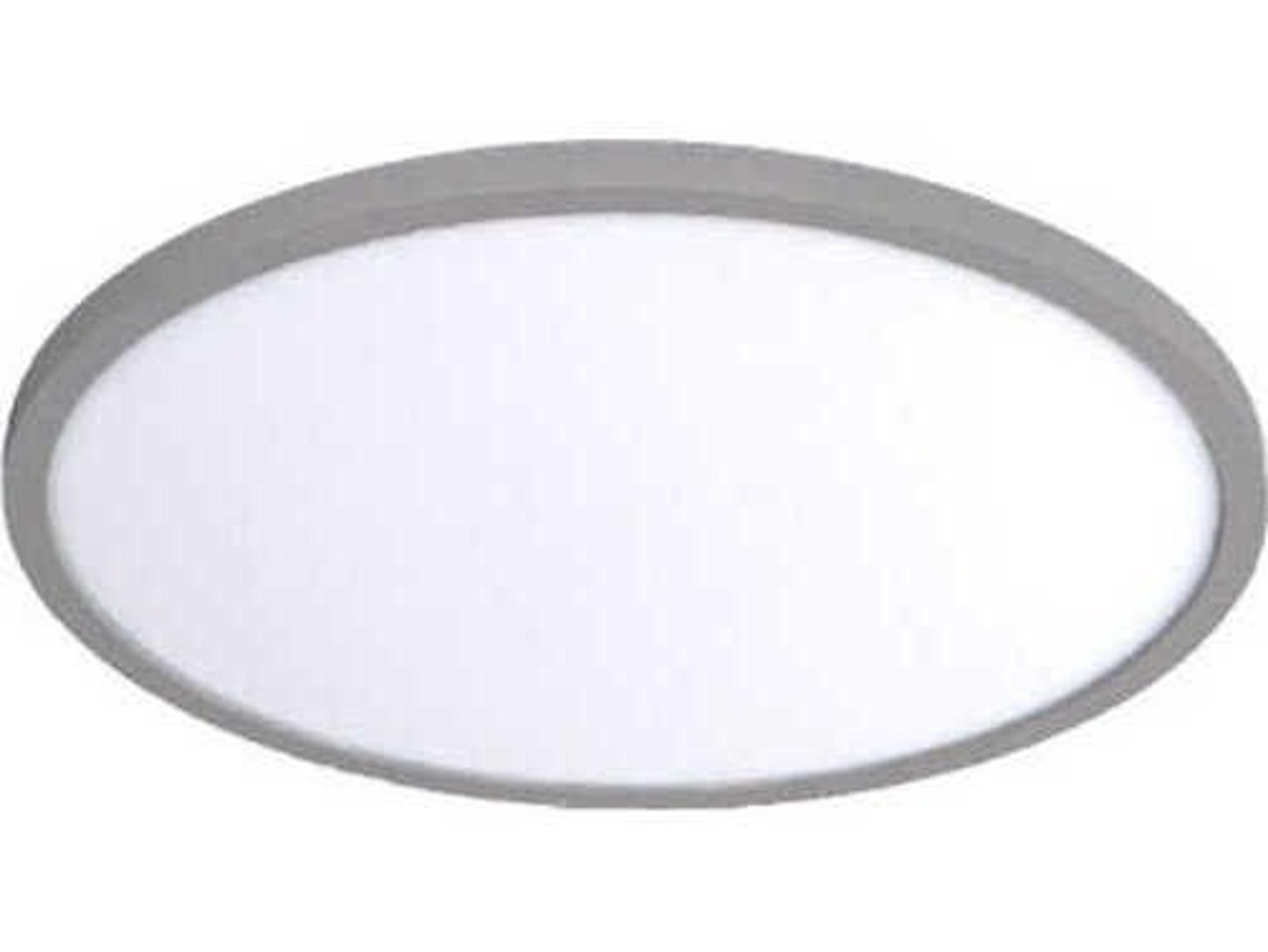 WAC Lighting Round 1-Light Brushed Nickel LED Flush Mount