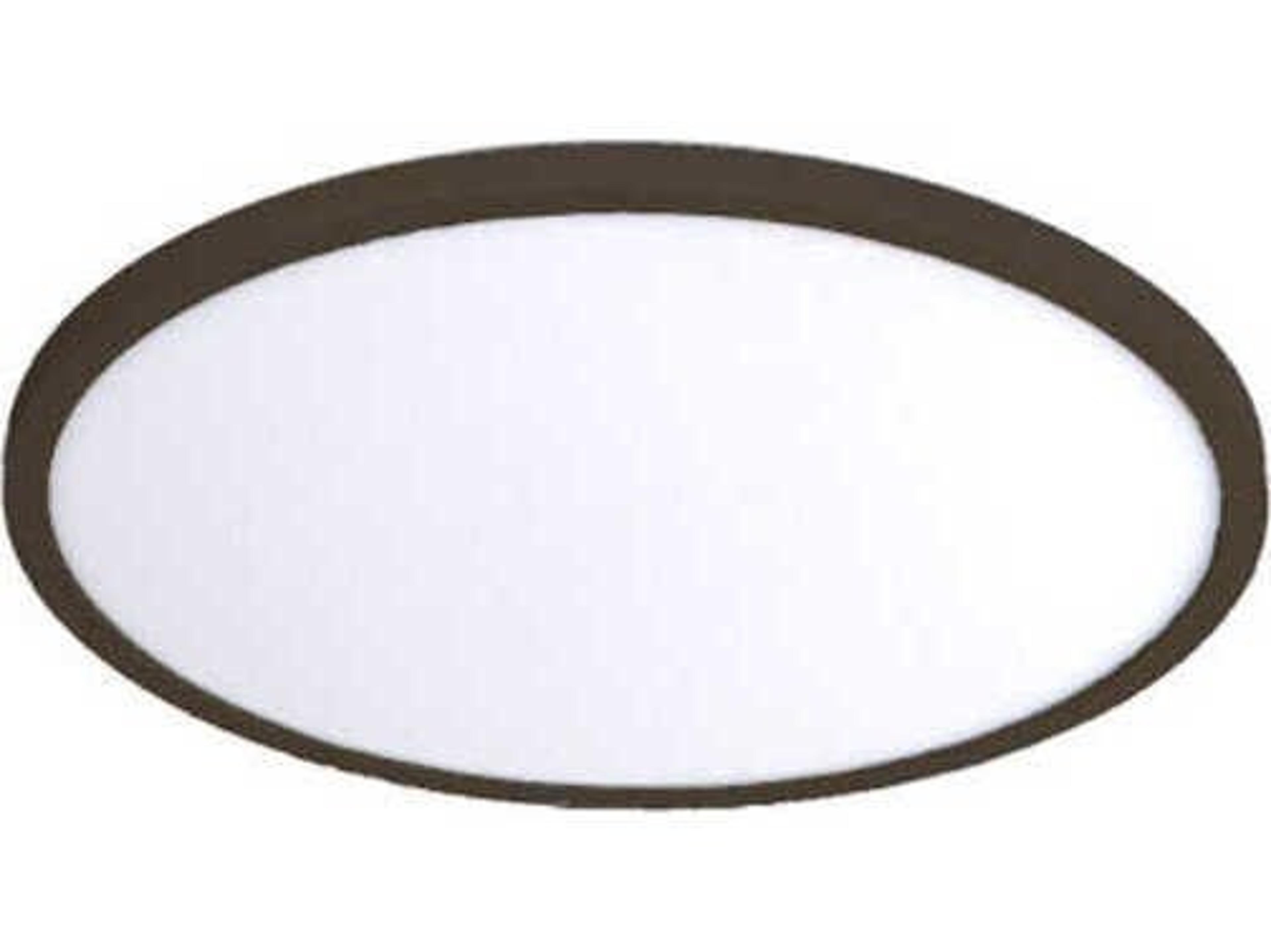 WAC Lighting Round 1-Light Bronze LED Flush Mount