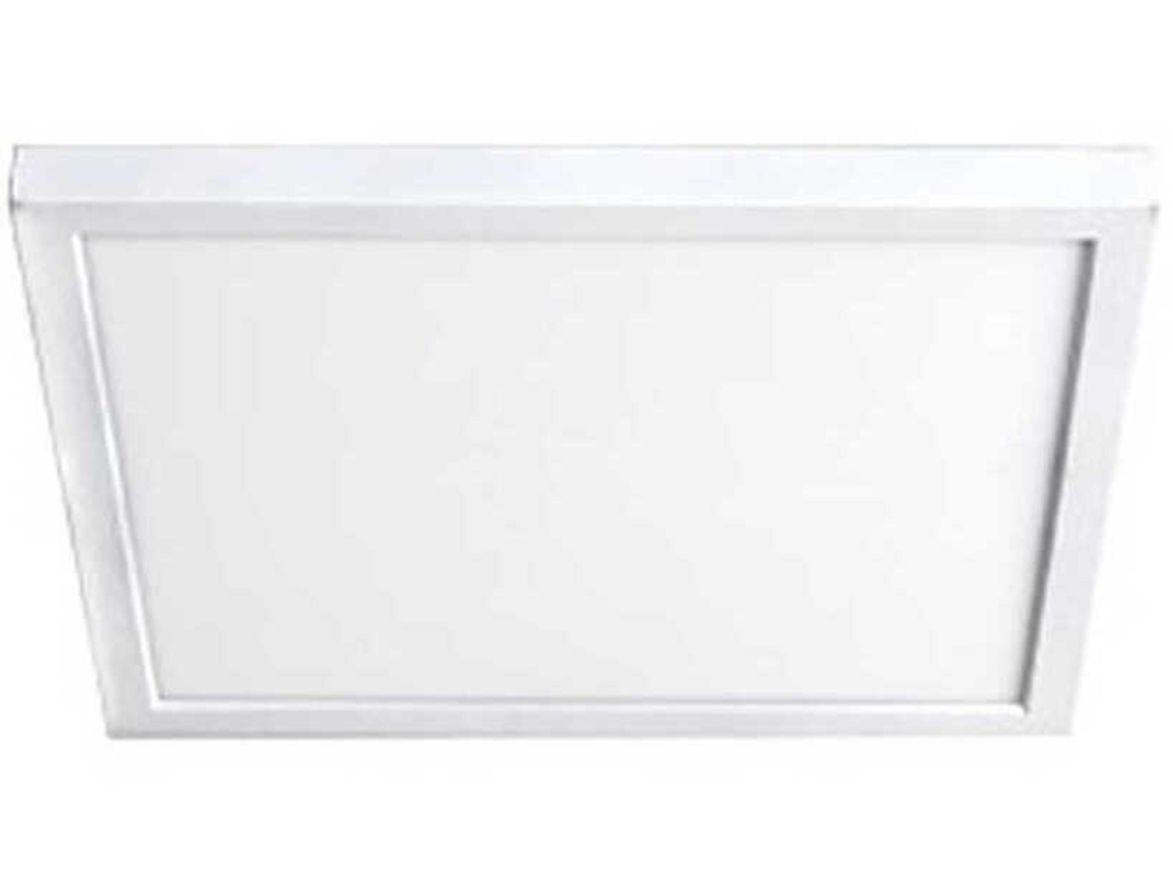 WAC Lighting Square 1-Light White Flush Mount