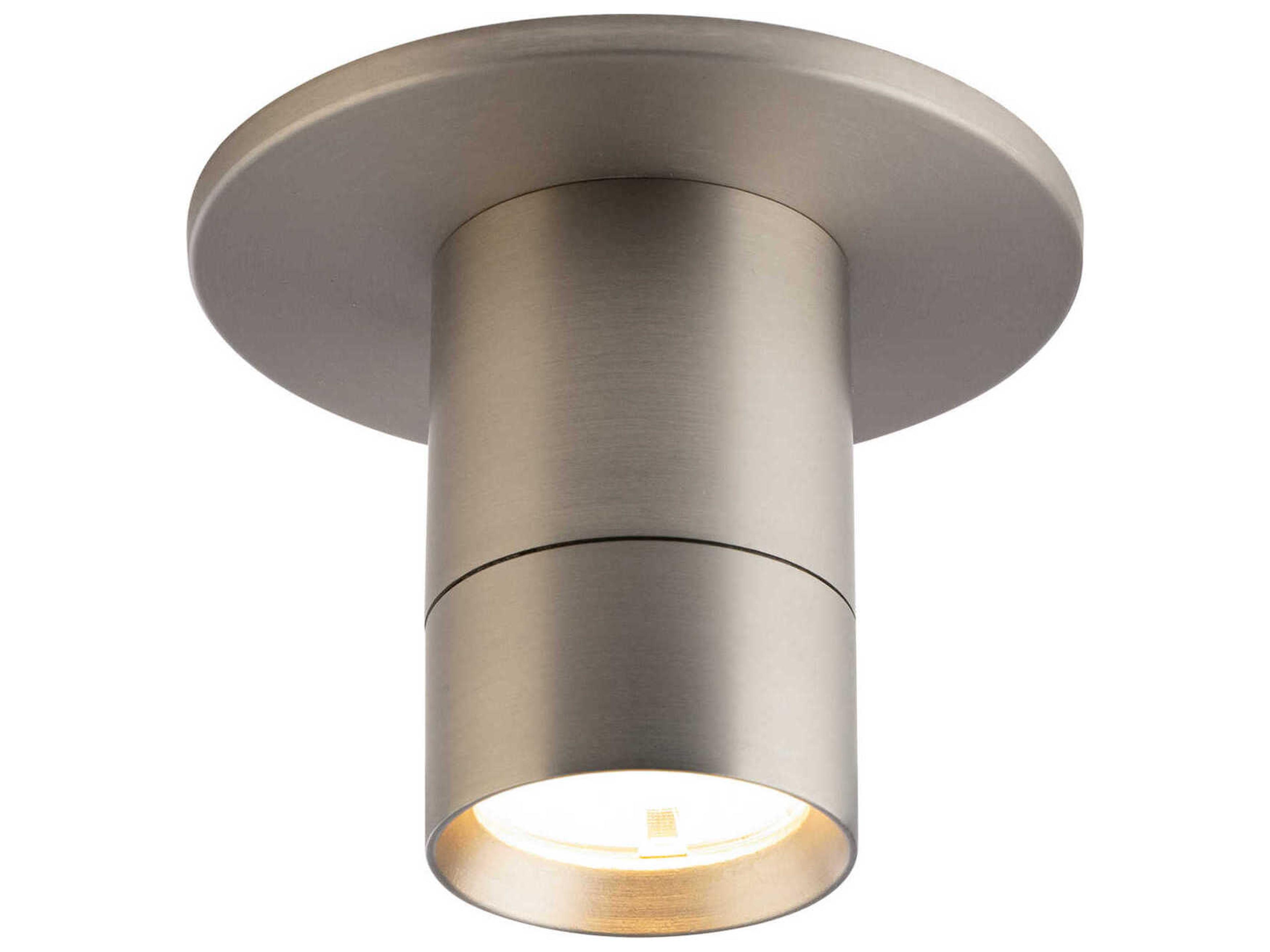 WAC Lighting Twist-N-Lite 1-Light Brushed Nickel Flush Mount