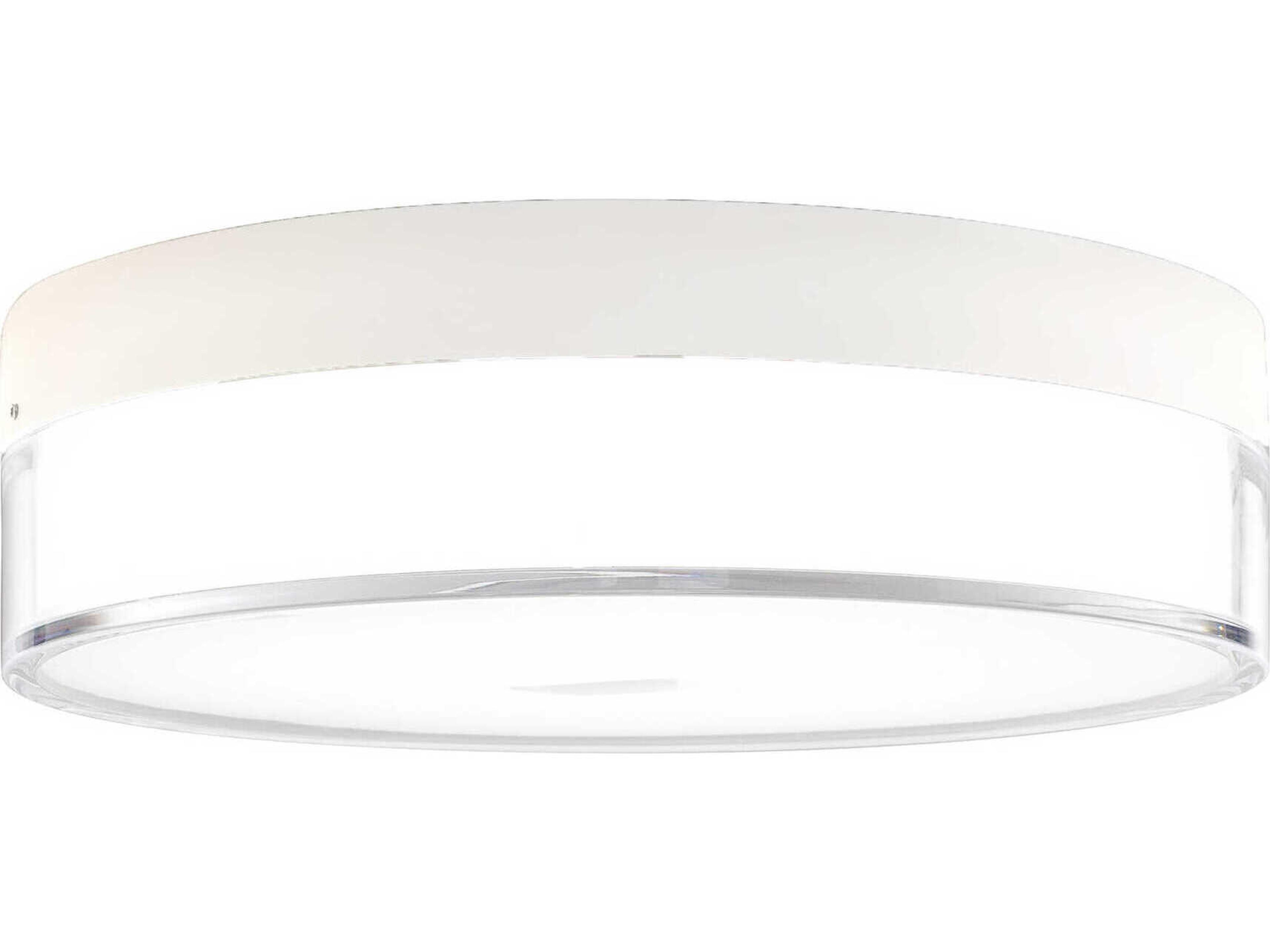 WAC Lighting Twist-N-Lite 1-Light White Round Flush Mount