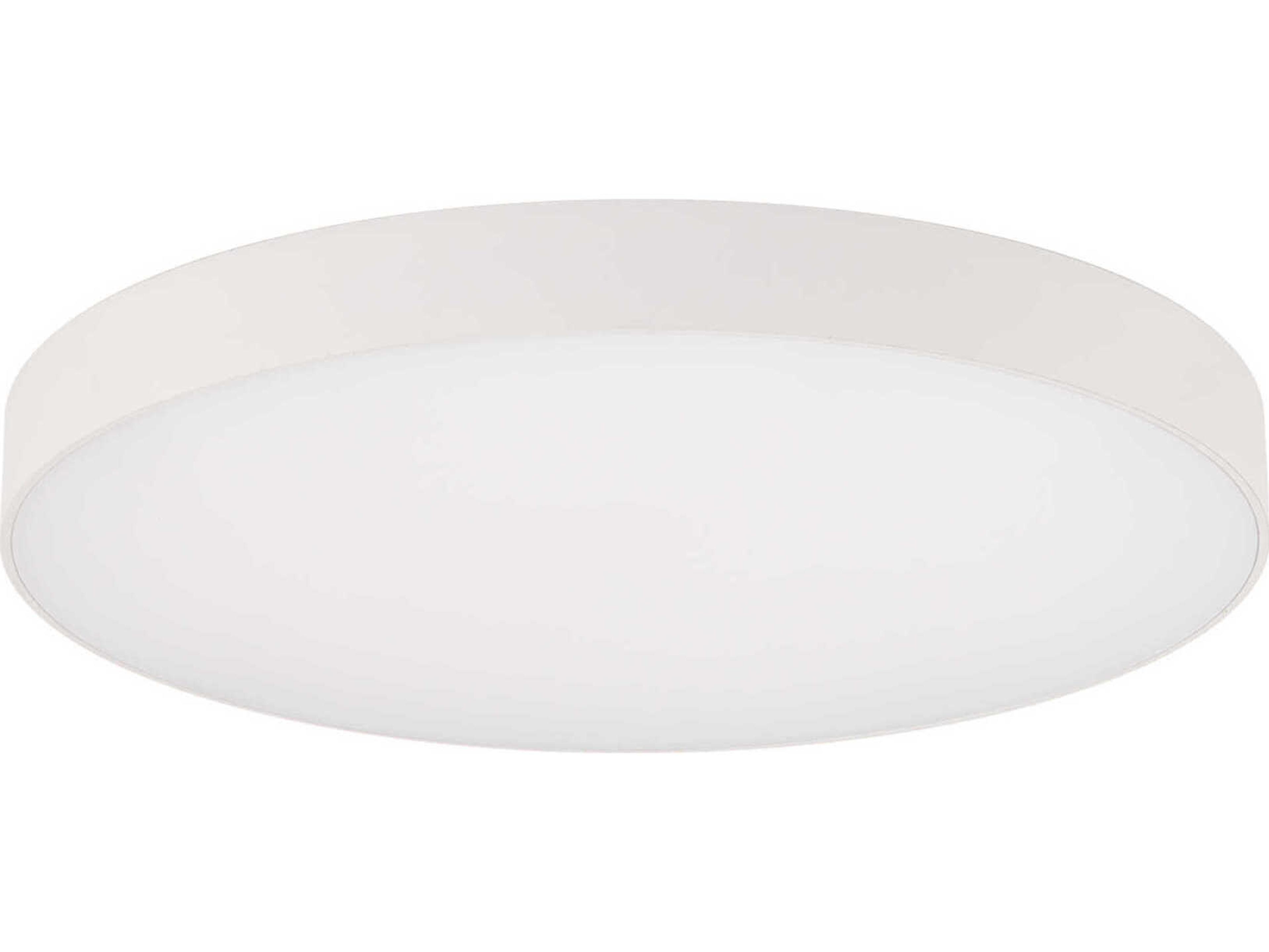 WAC Lighting Edgeless 1-Light White Round Flush Mount