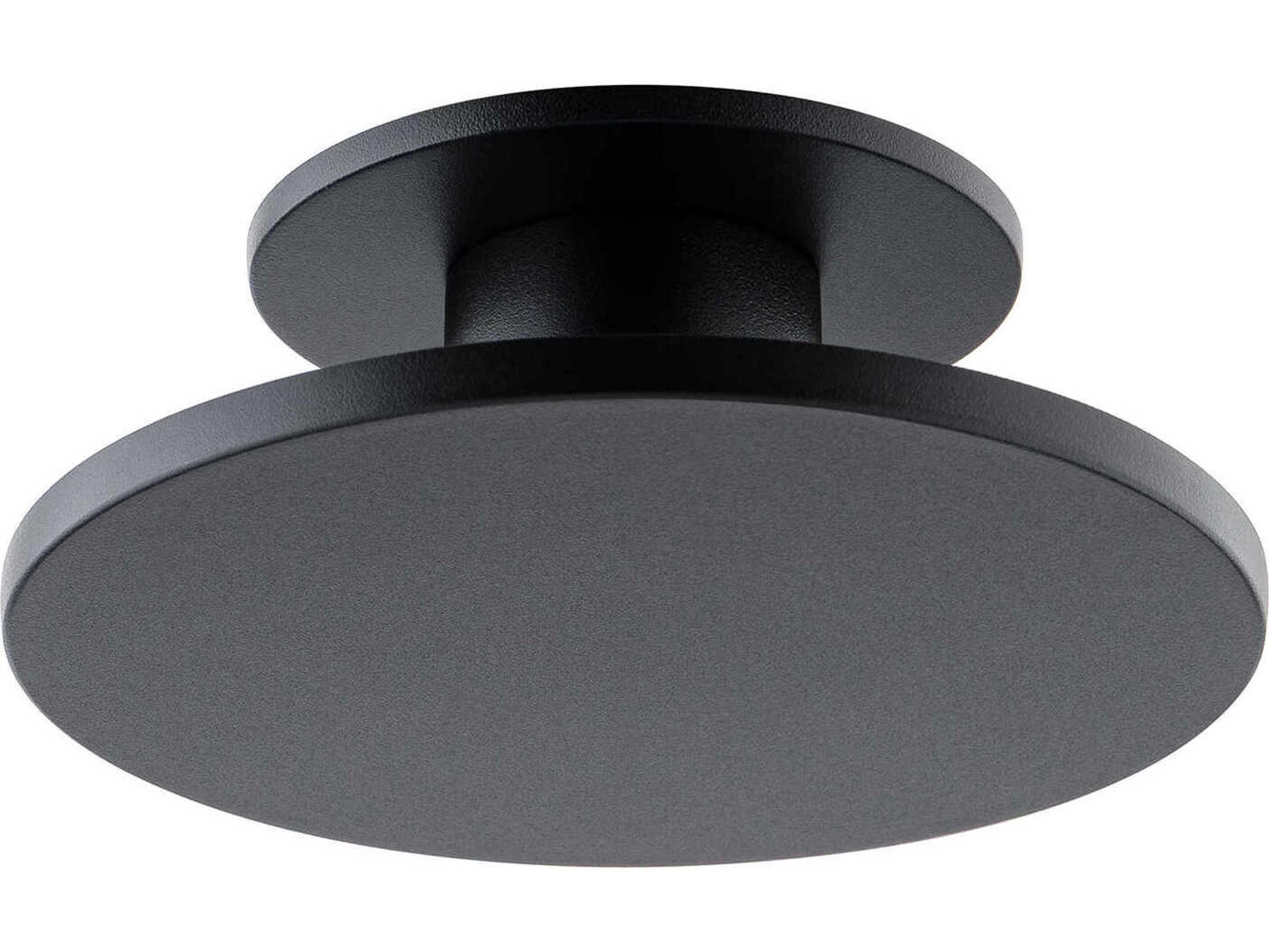 WAC Lighting Twist-N-Lite 1-Light Black Round Semi Flush Mount