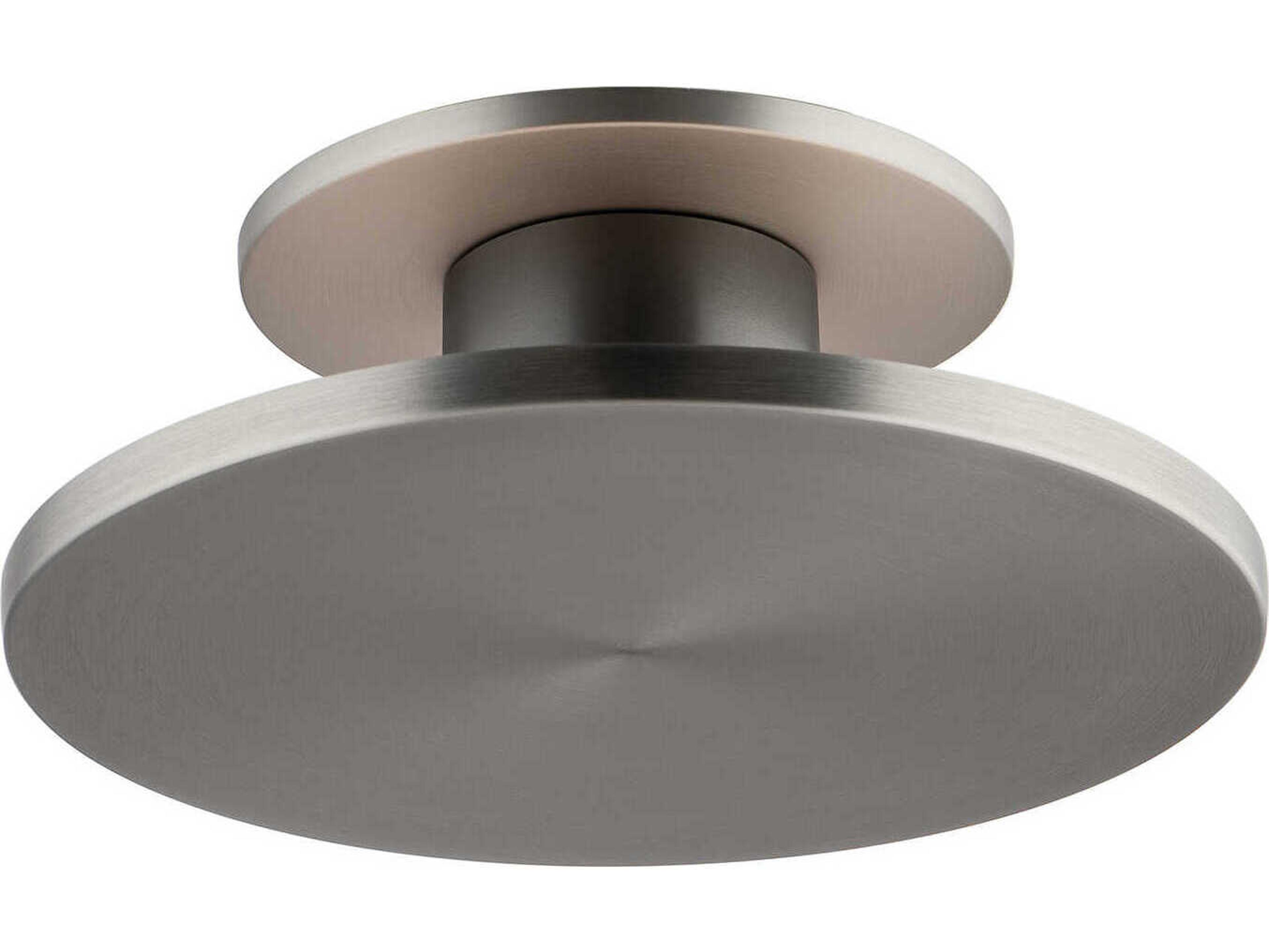 WAC Lighting Twist-N-Lite 1-Light Brushed Nickel Round Semi Flush Mount