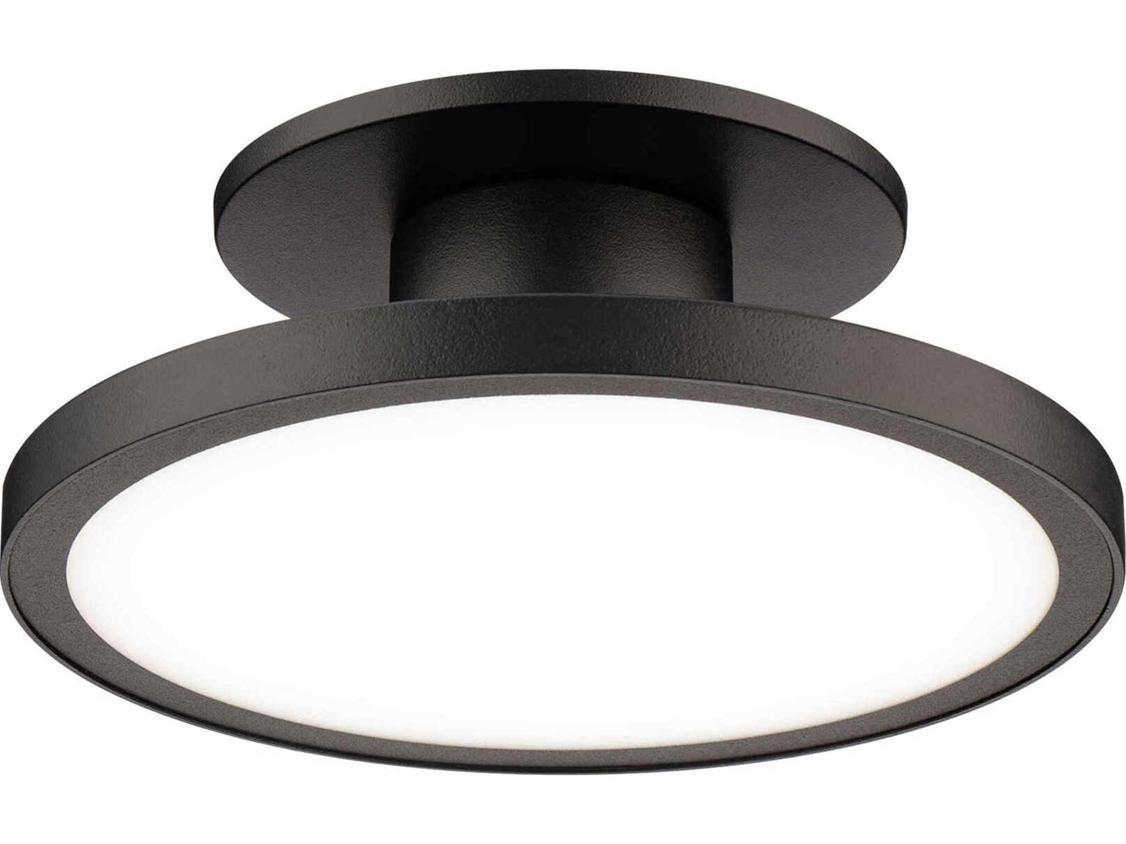 WAC Lighting Twist-N-Lite 1-Light Black Round Semi Flush Mount