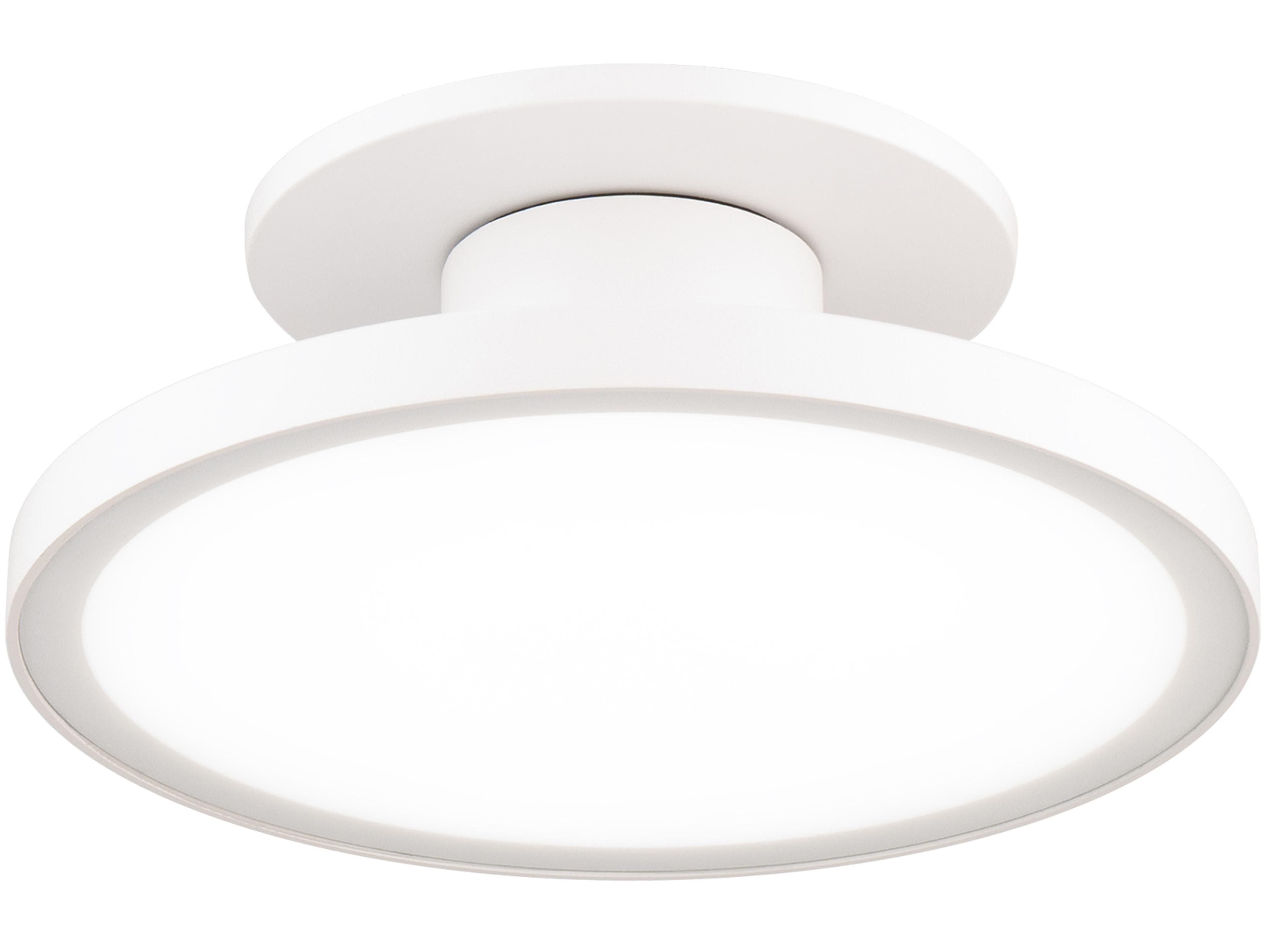 WAC Lighting Twist-N-Lite 1-Light White Round Semi Flush Mount