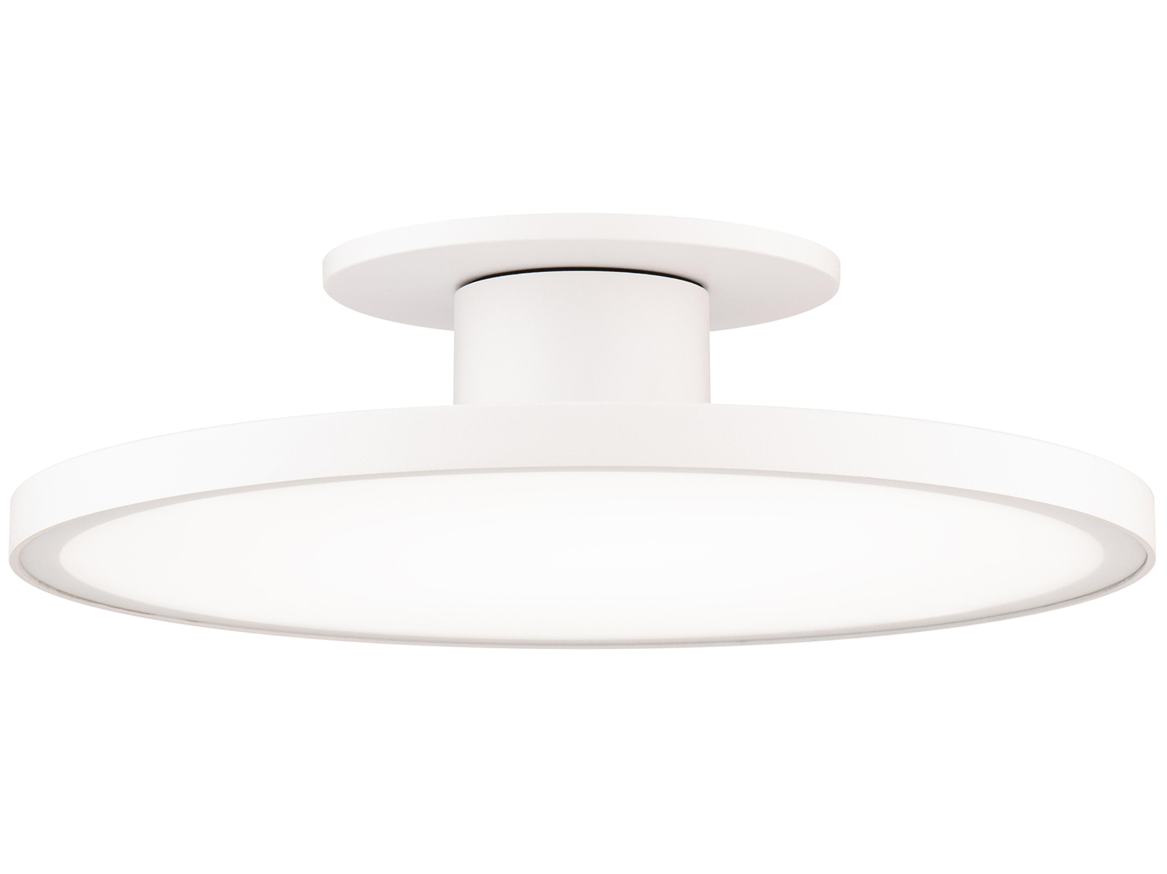 WAC Lighting Twist-N-Lite 1-Light White Round Semi Flush Mount