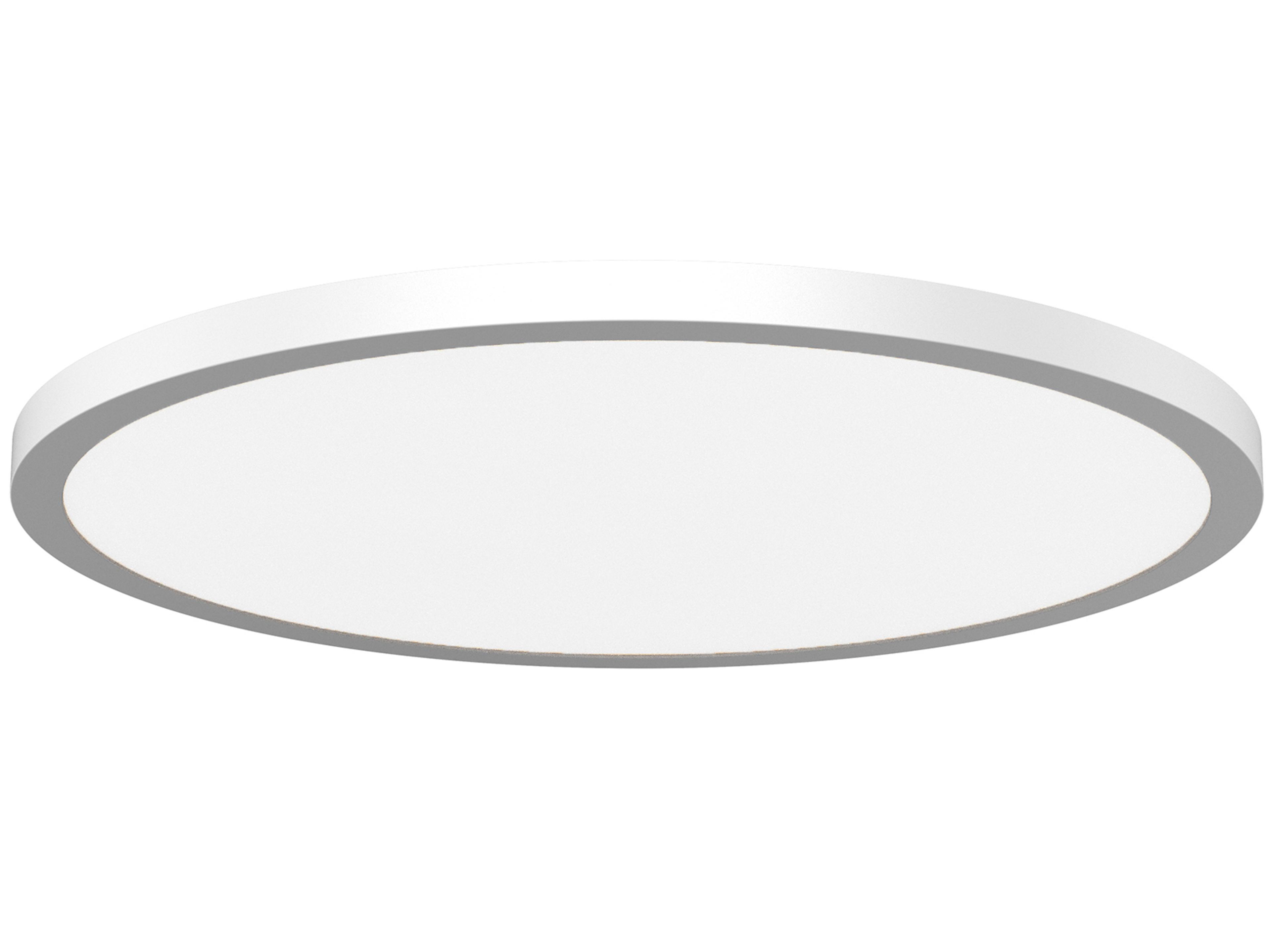 WAC Lighting Round 1-Light White Flush Mount