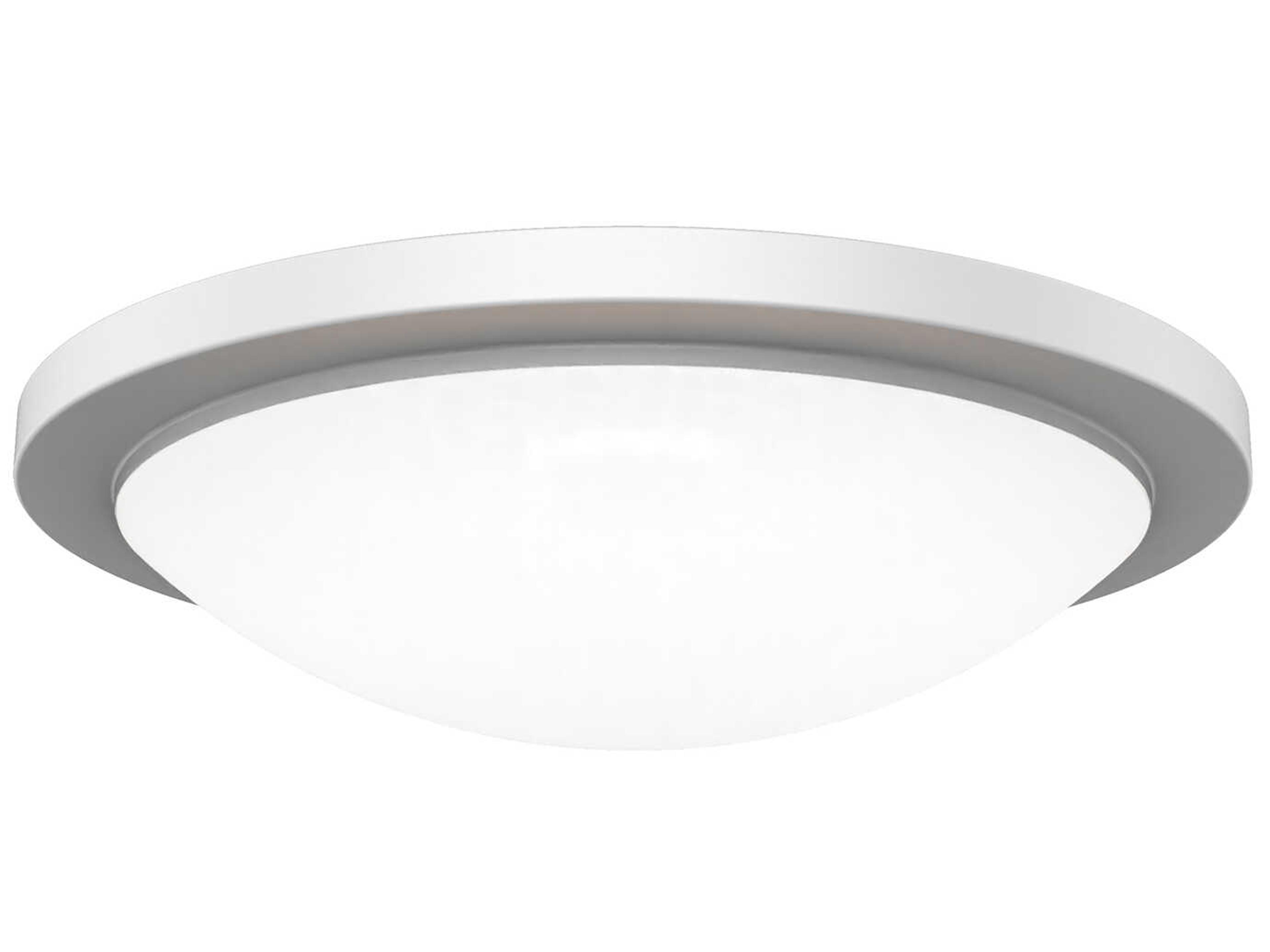 WAC Lighting Dew 1-Light White Round Flush Mount