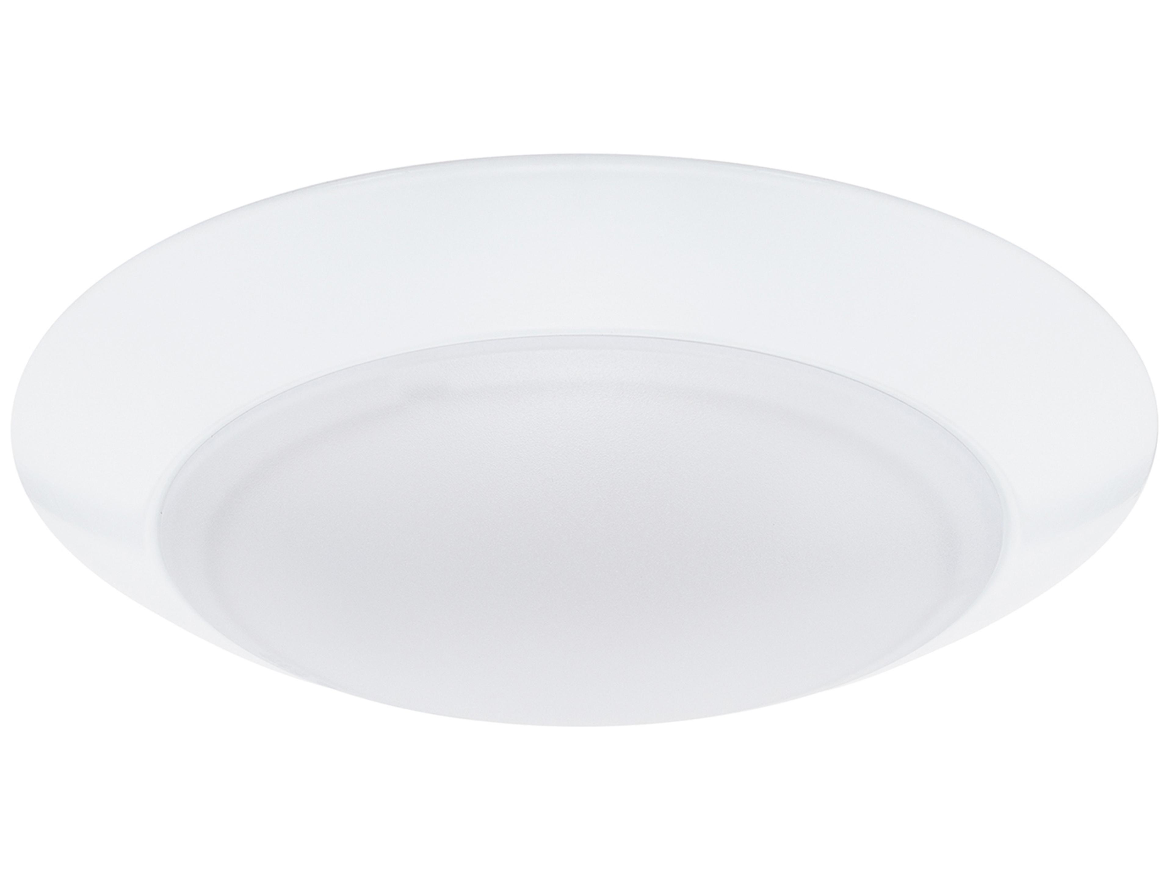 WAC Lighting Disc 1-Light White Round Flush Mount