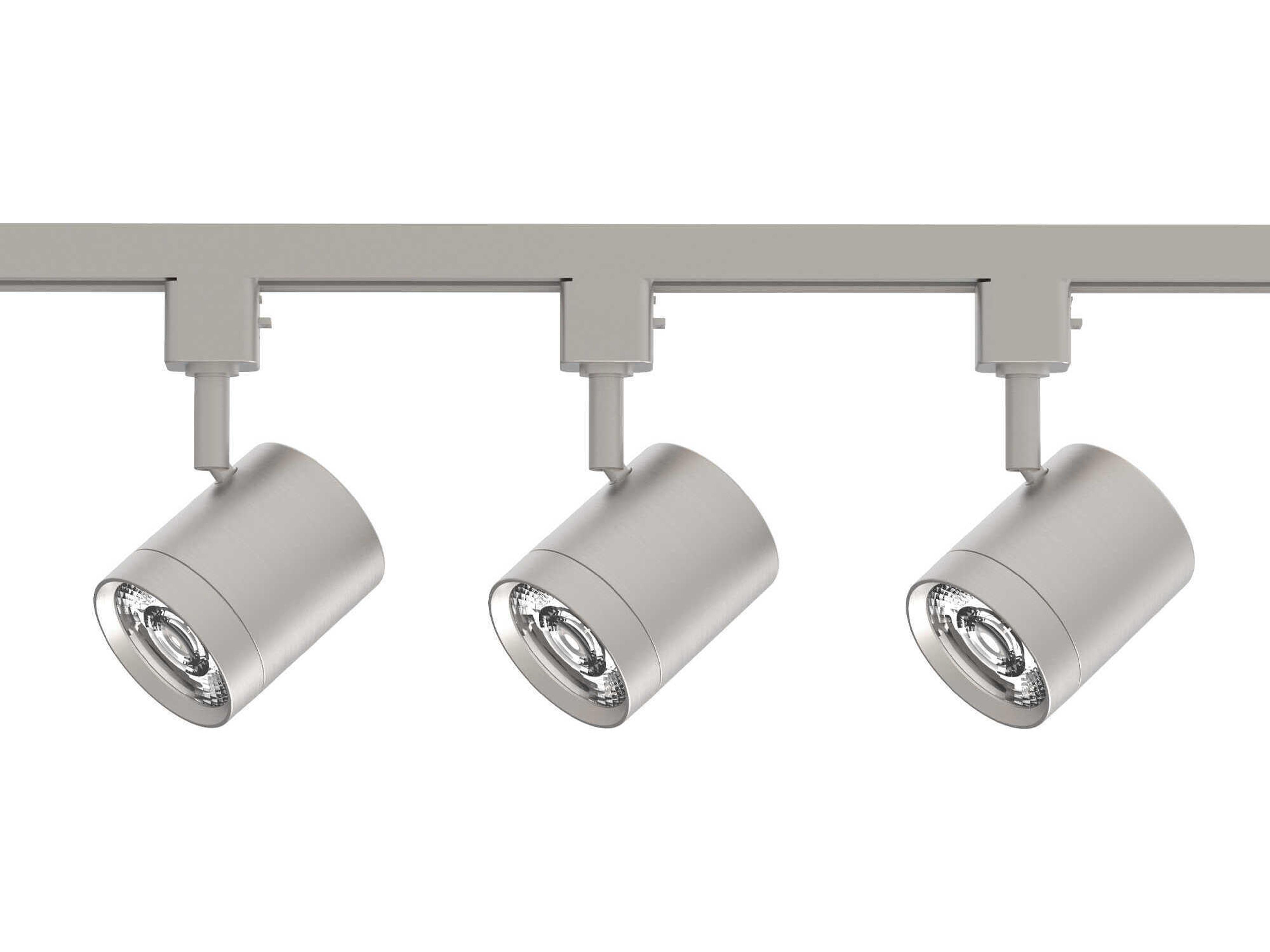 WAC Lighting Charge 3-Light Brushed Nickel Glass LED Cylinder Track & Rail Light