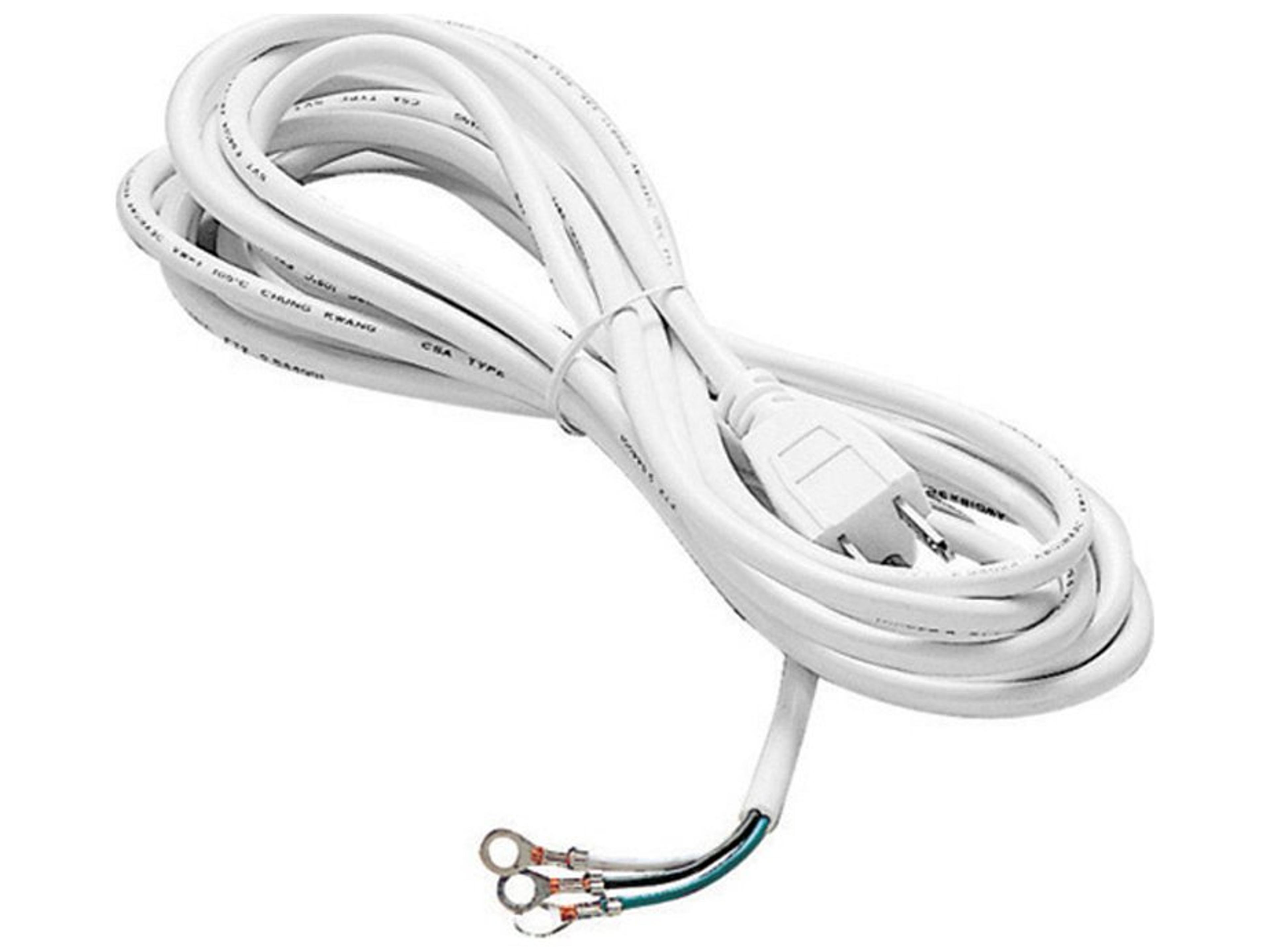 WAC Lighting H Track 15 Ft. 3-Wire Power Cord with Ground and Open Splice End