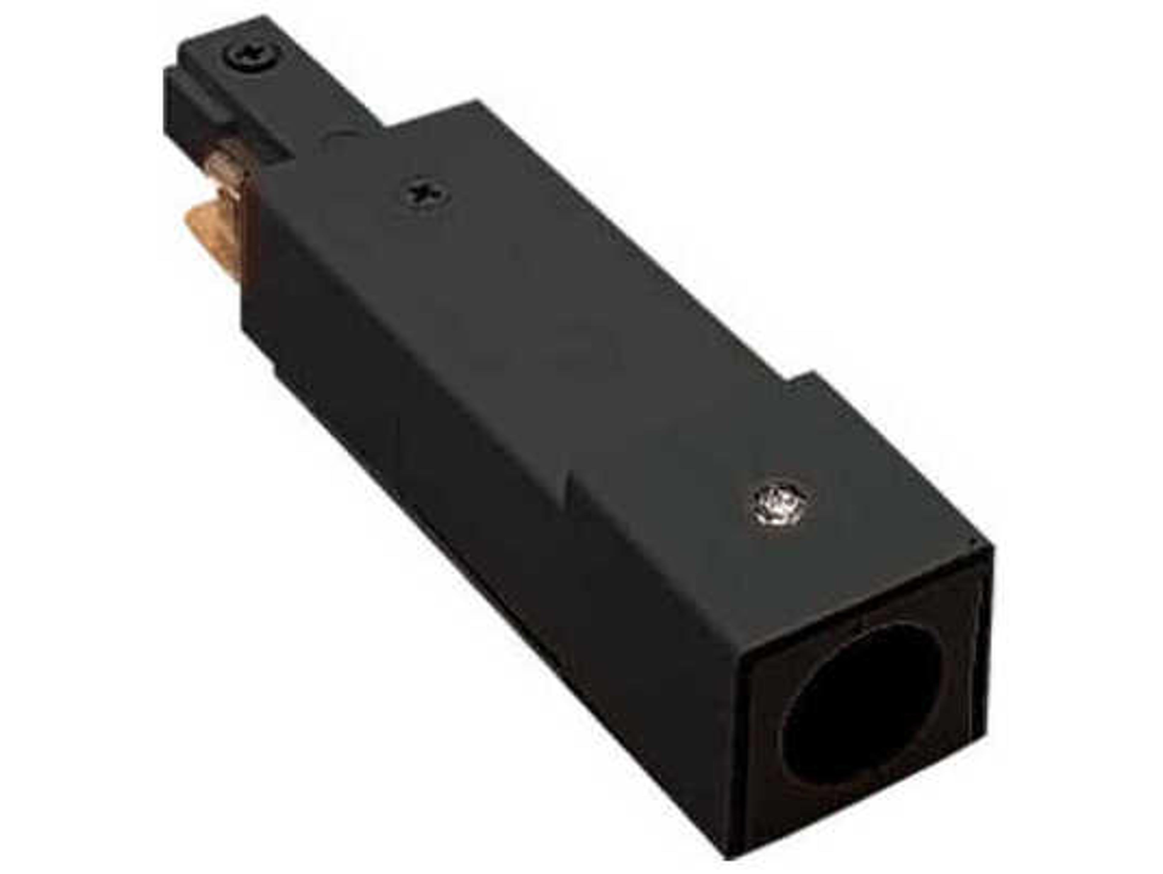 WAC Lighting Black Live End BX Connector for 2-Circuit J-Track