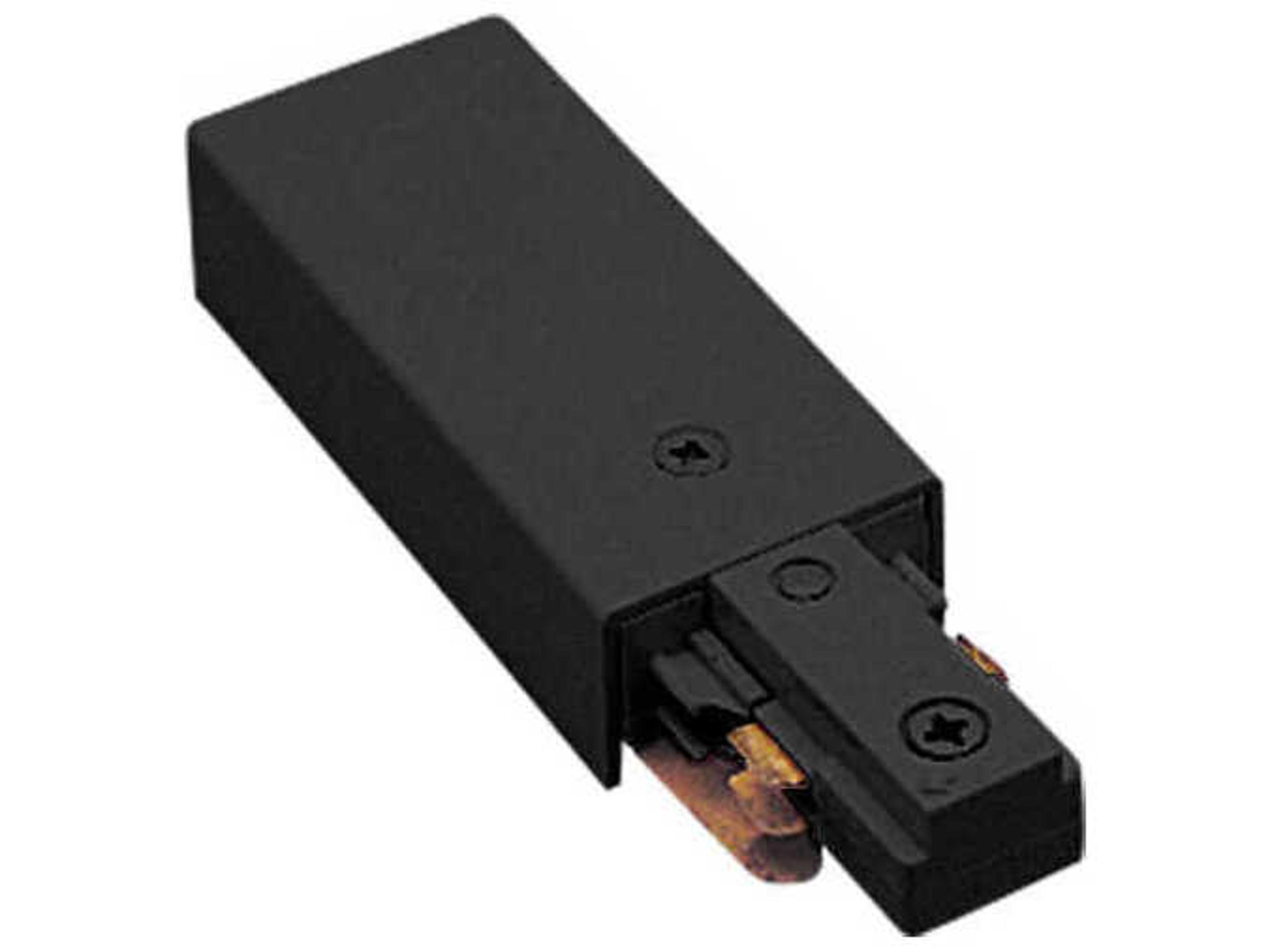 WAC Lighting Black Live End Connector for 2-Circuit J-Track