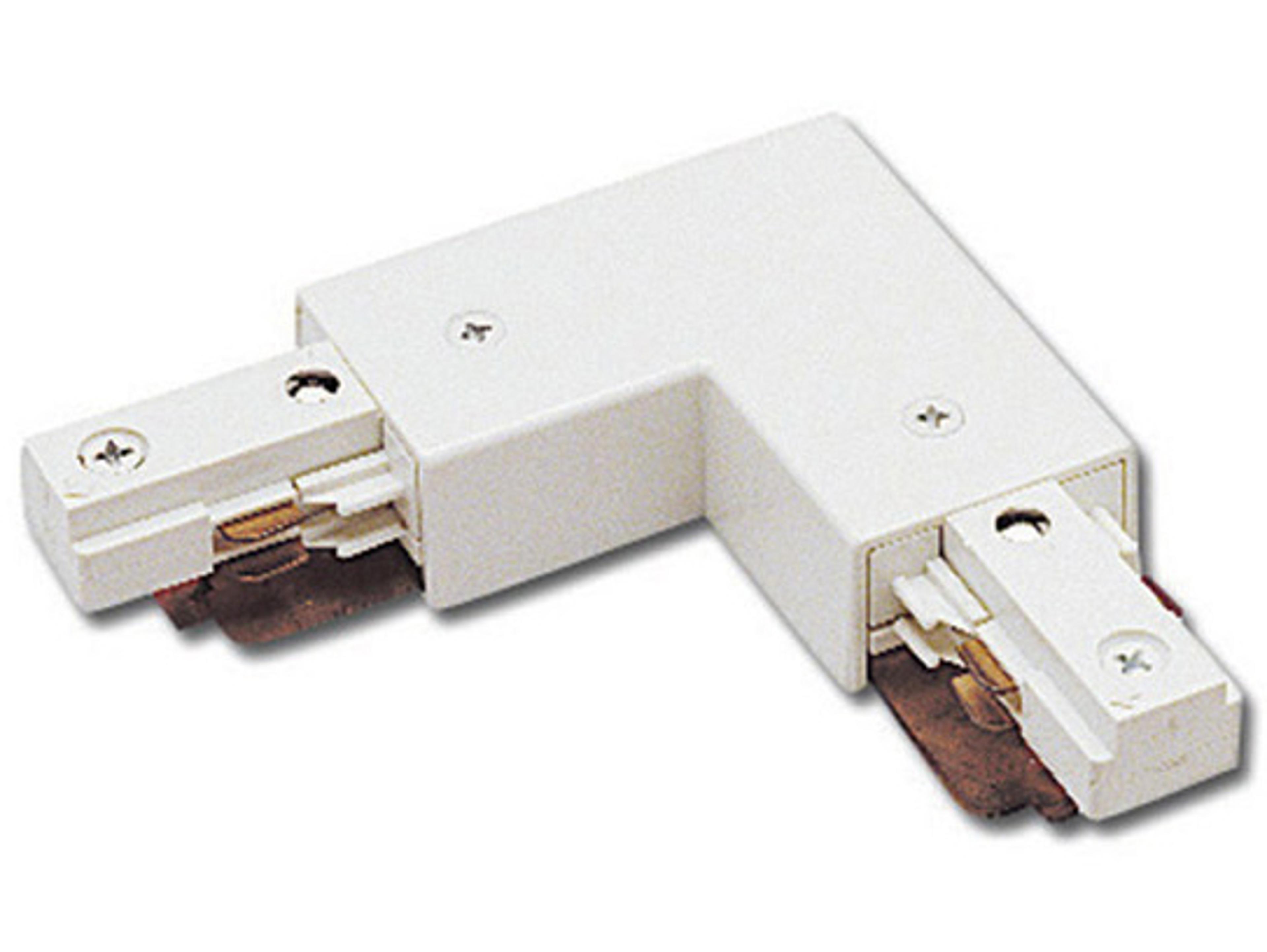 WAC Lighting White Left L Connector for 2-Circuit J-Track