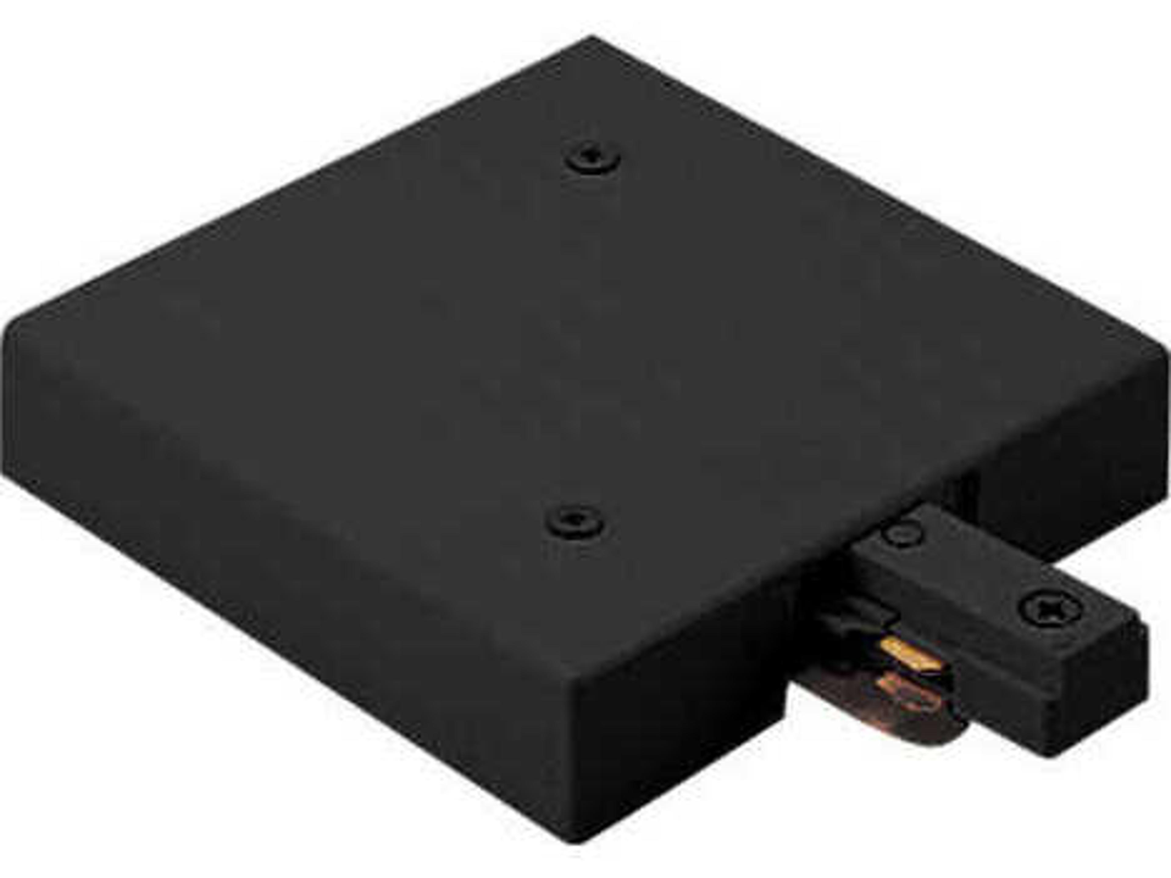 WAC Lighting Black Drop Ceiling Live End Feed for 2-Circuit J-Track