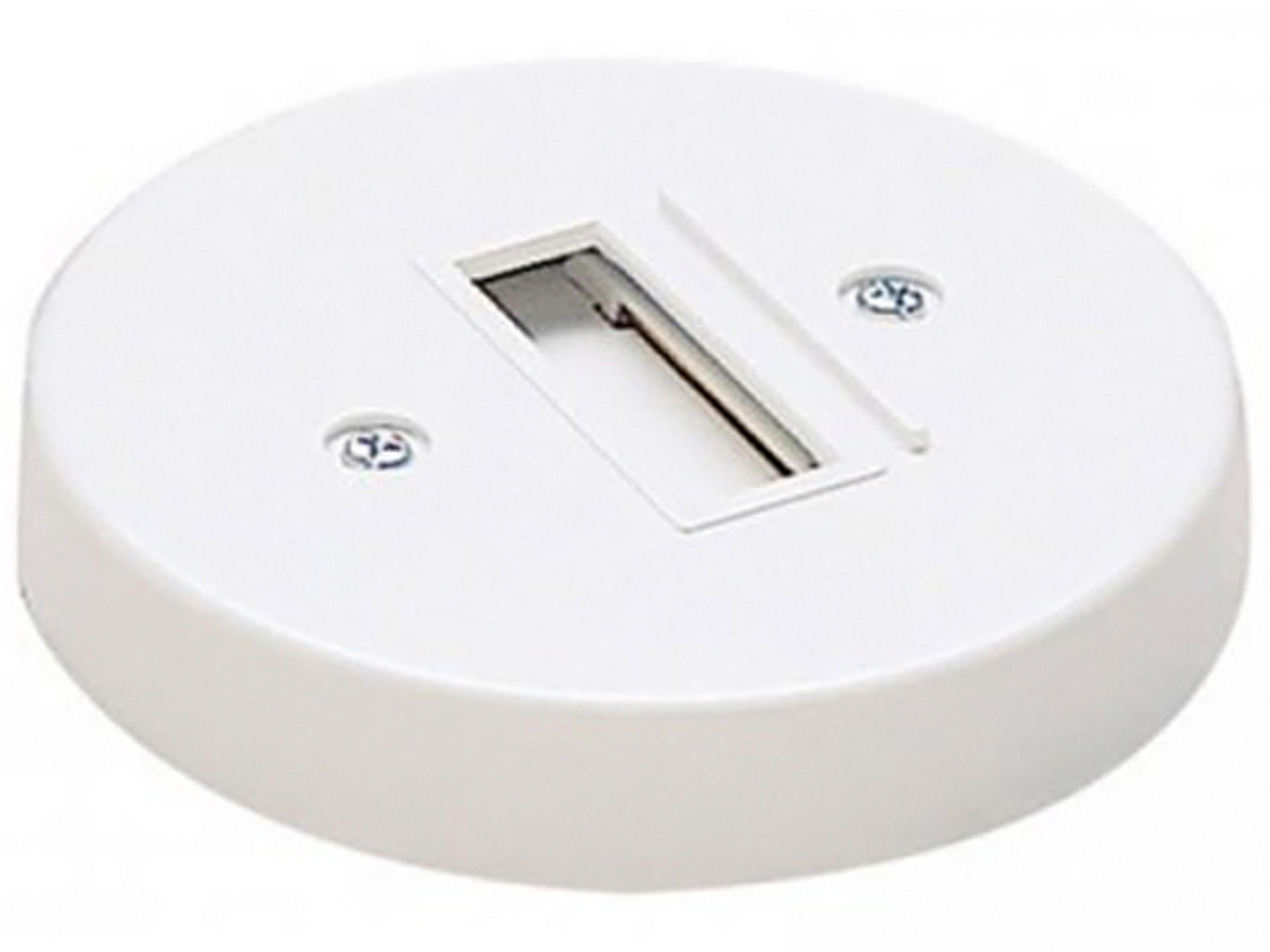 WAC Lighting White Round Monopoint Canopy for L-Track