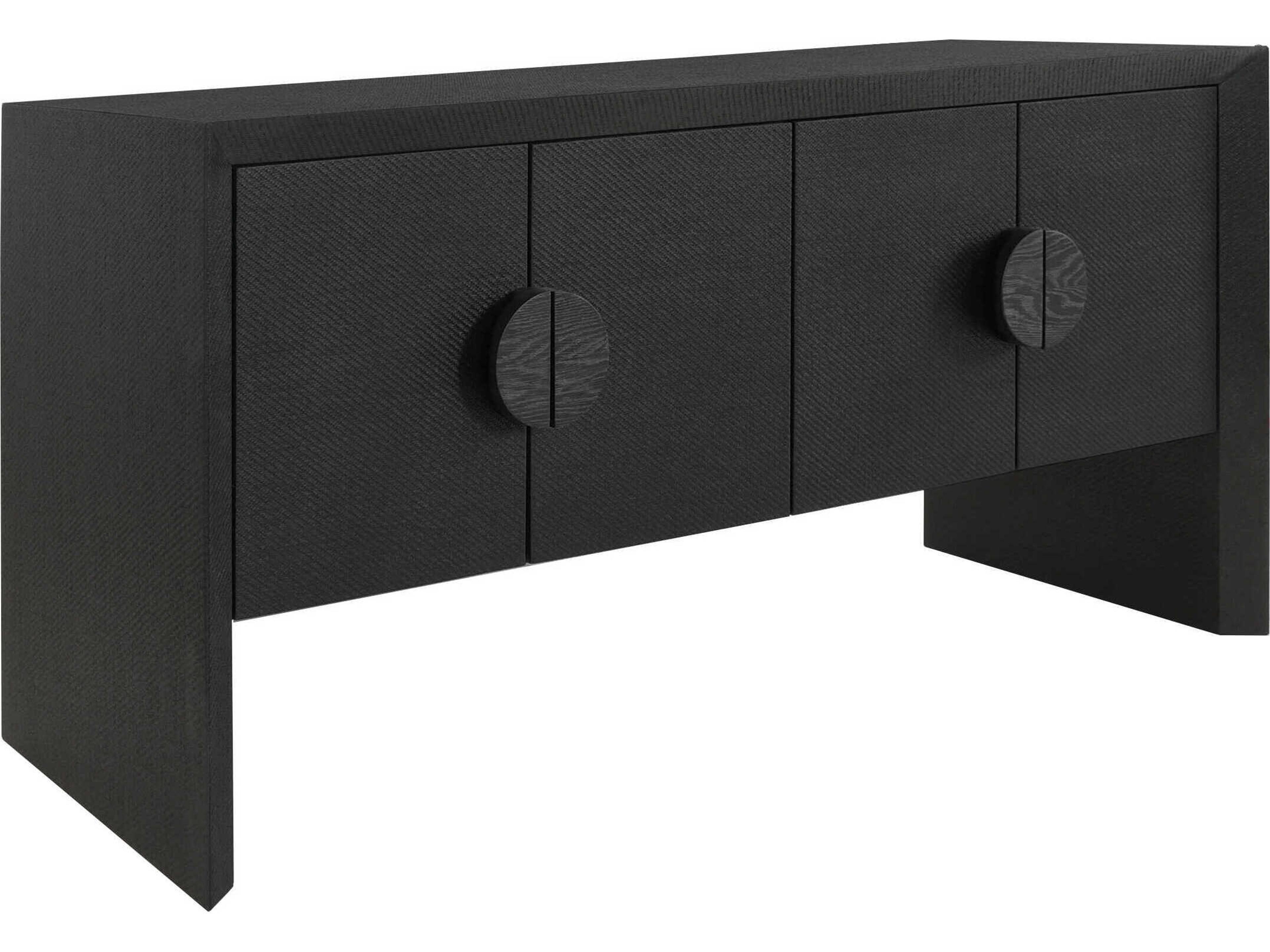 Worlds Away 64" Black Sideboard