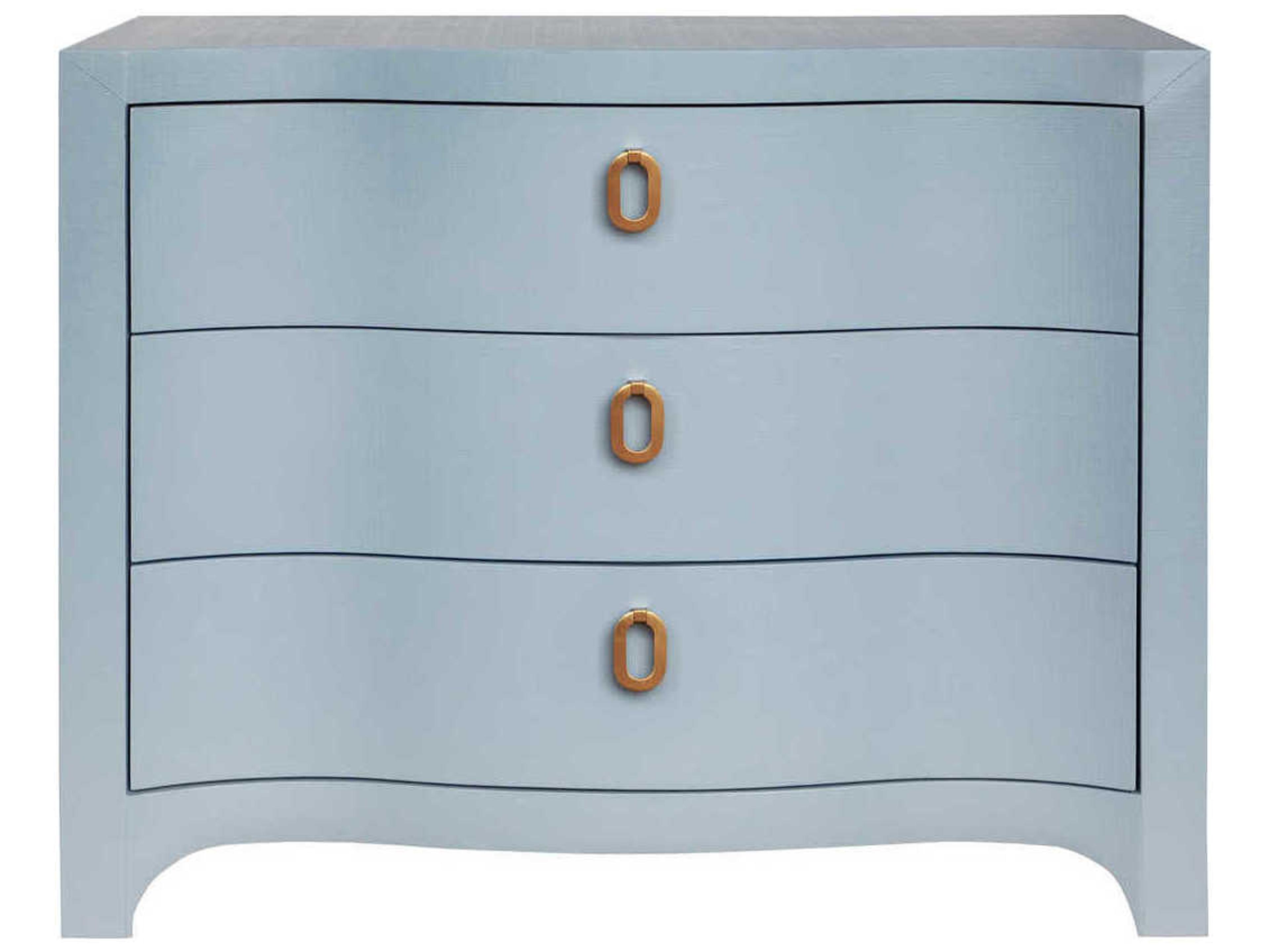 Worlds Away 3-Drawers Light Blue Accent Chest