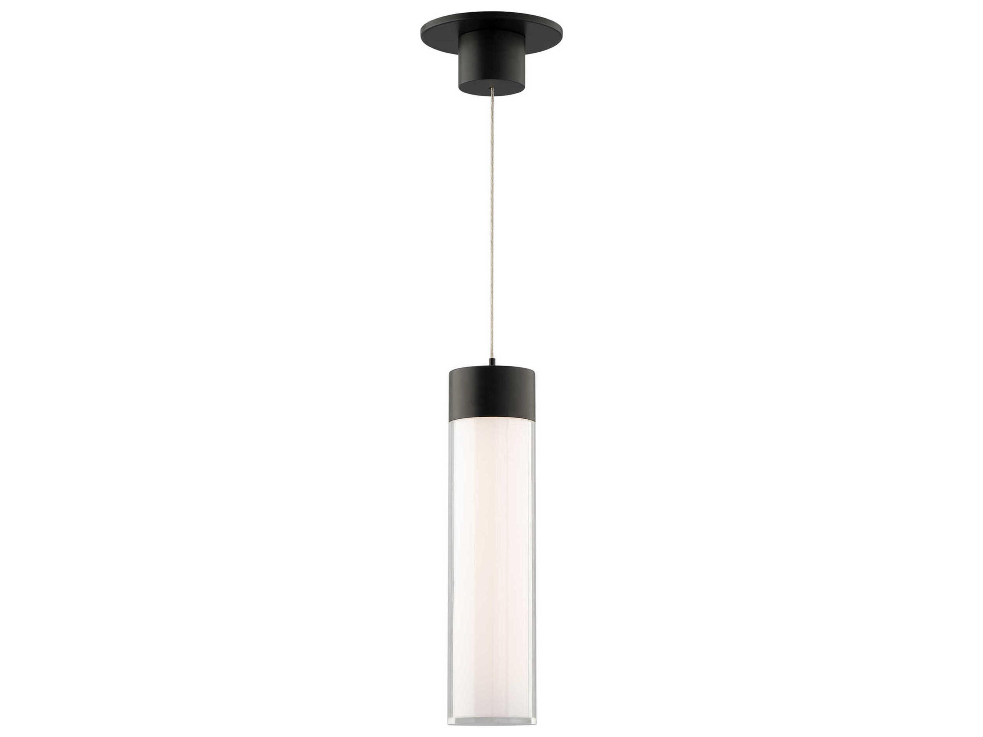 WAC Lighting Twist-N-Lite 1-Light Black Cylinder Mini Pendant