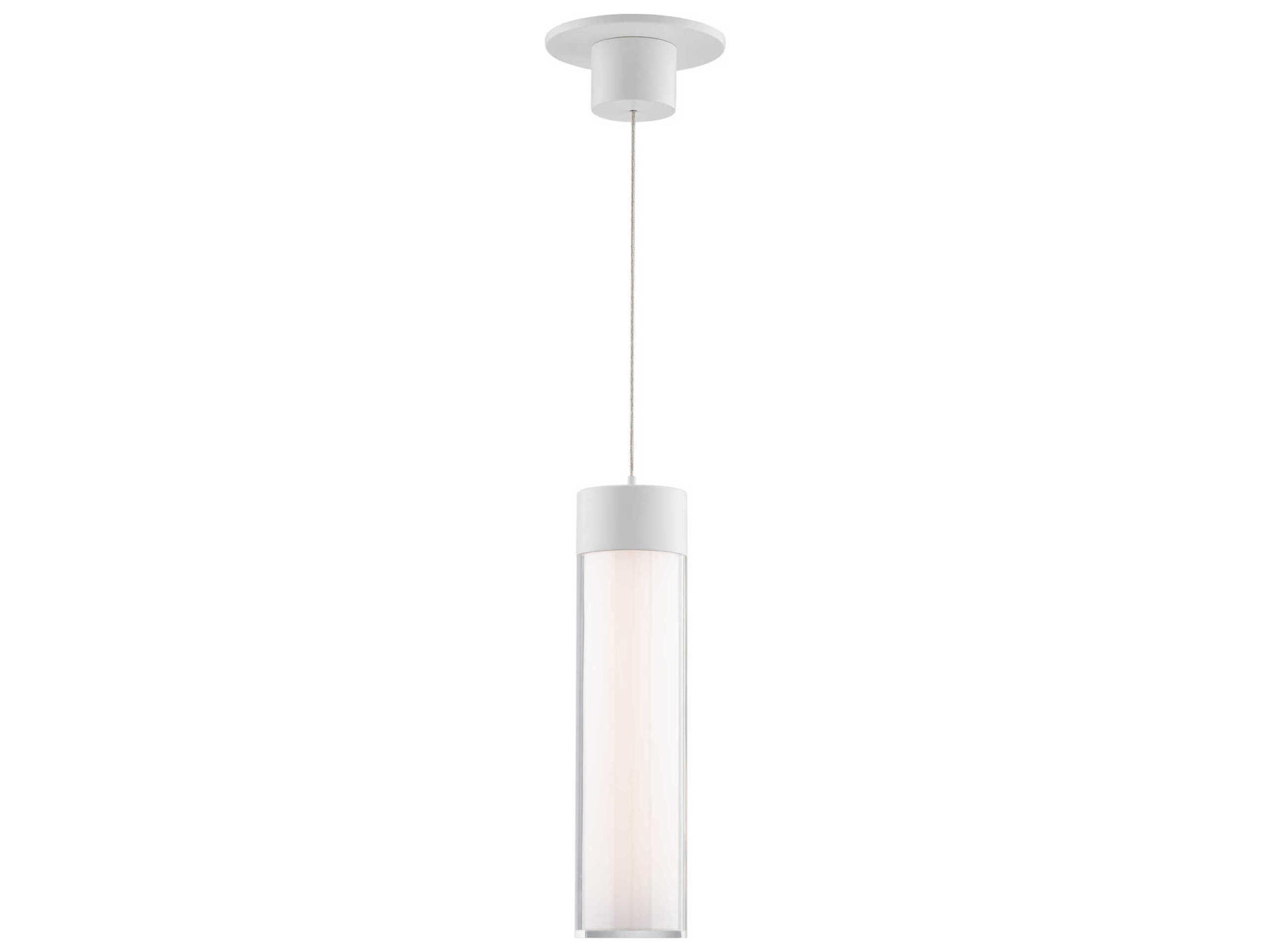 WAC Lighting Twist-N-Lite 1-Light White Cylinder Mini Pendant