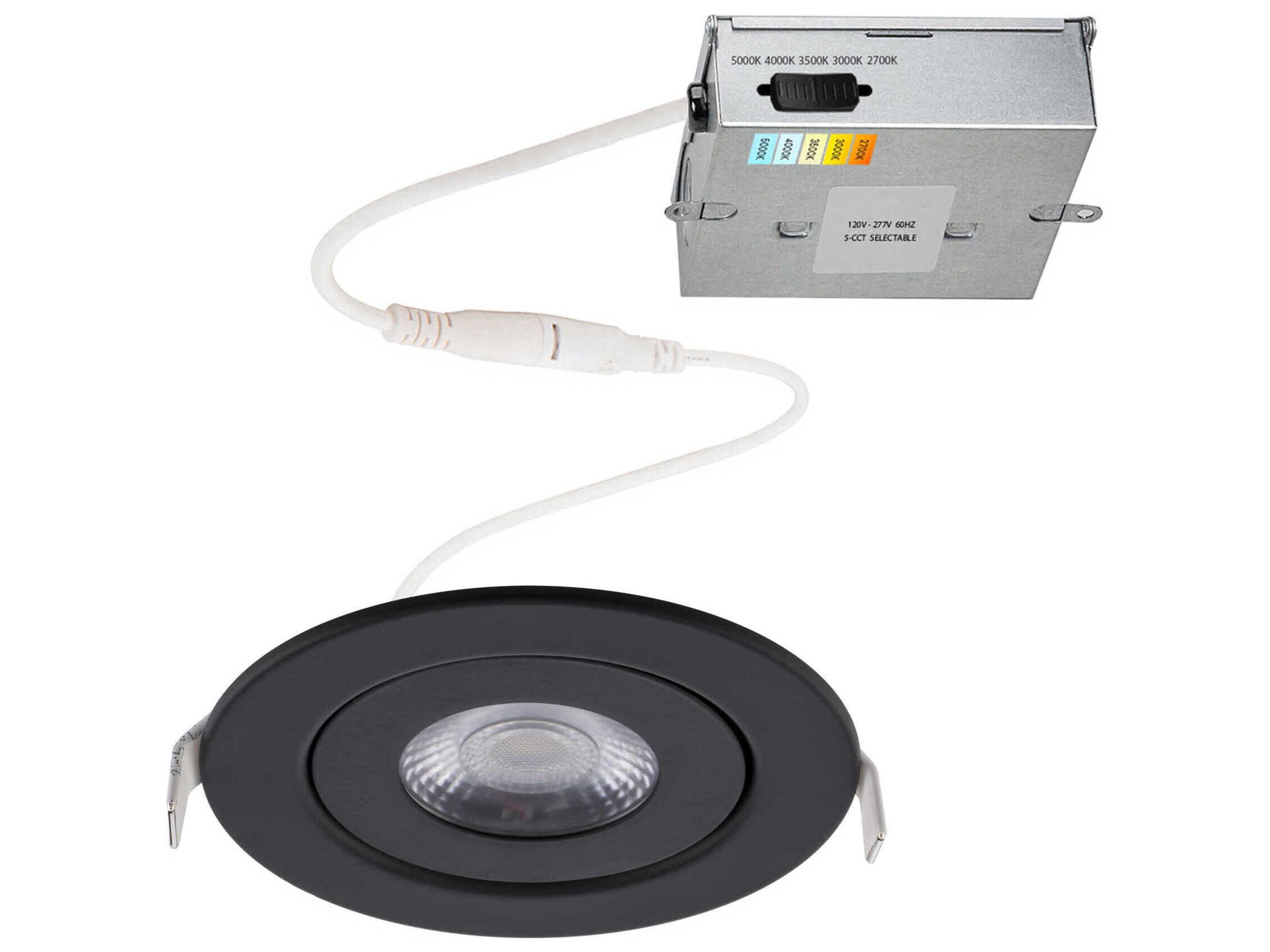 WAC Lighting Lotos 1-Light Black Round Recessed Light