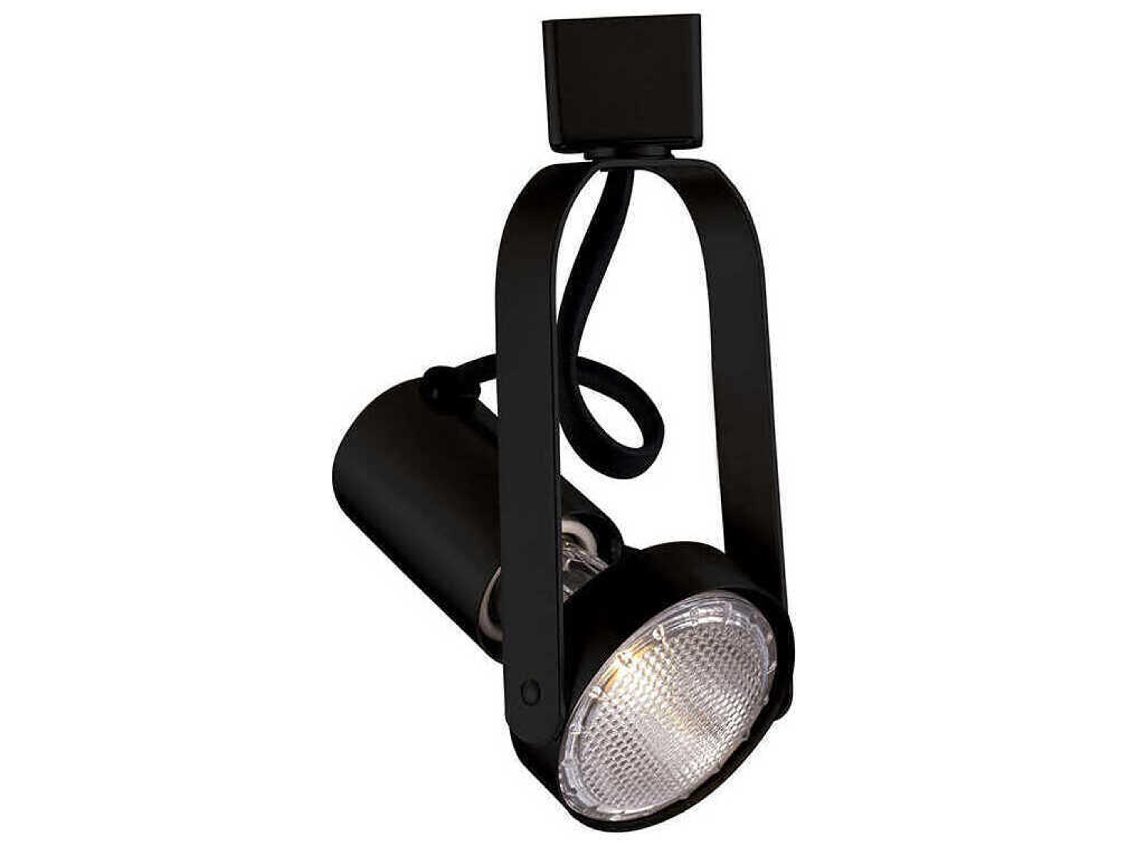 WAC Lighting Line Voltage 1-Light Black Round Track Head