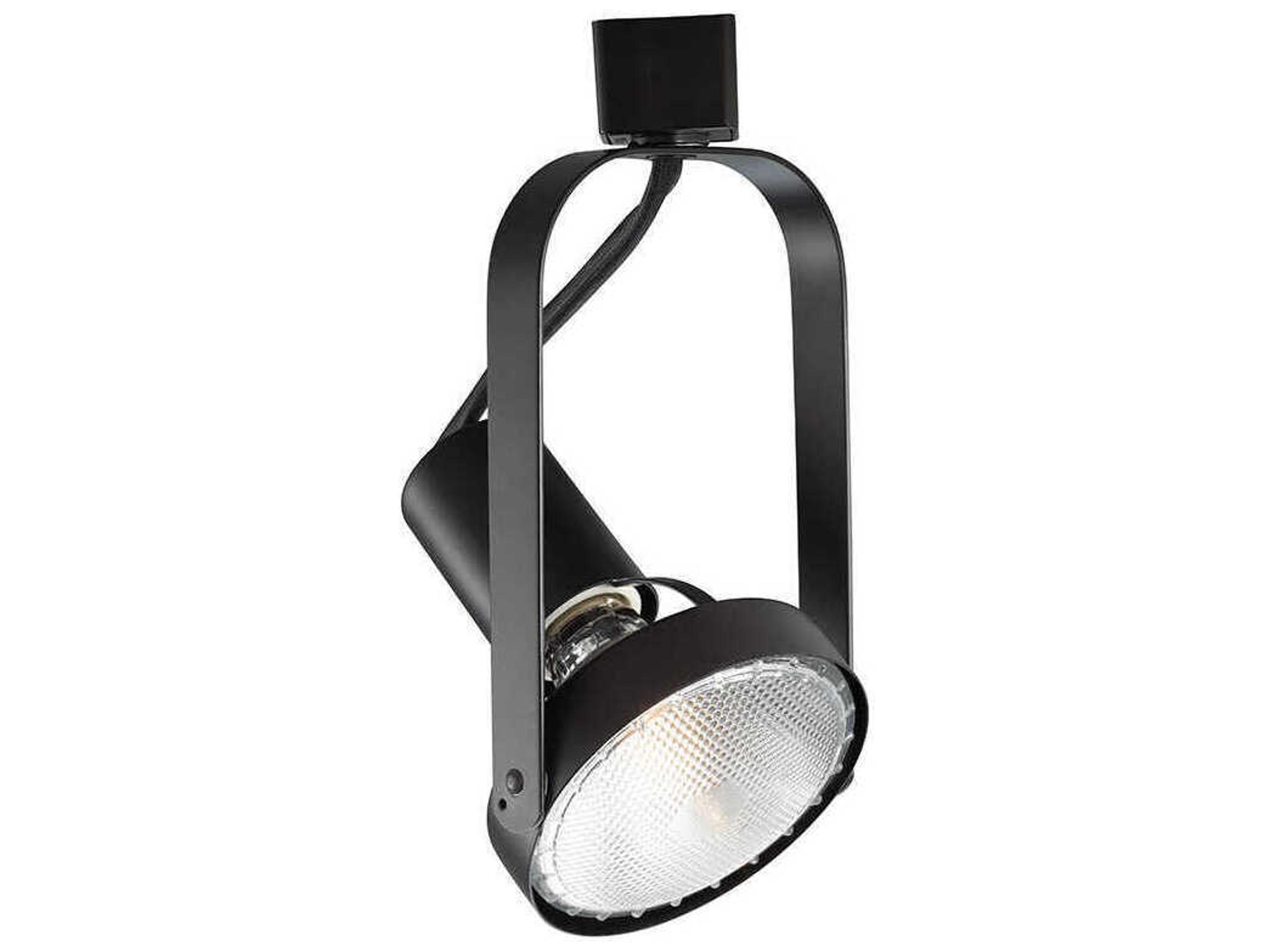 WAC Lighting Line Voltage 1-Light Black Round Track Head