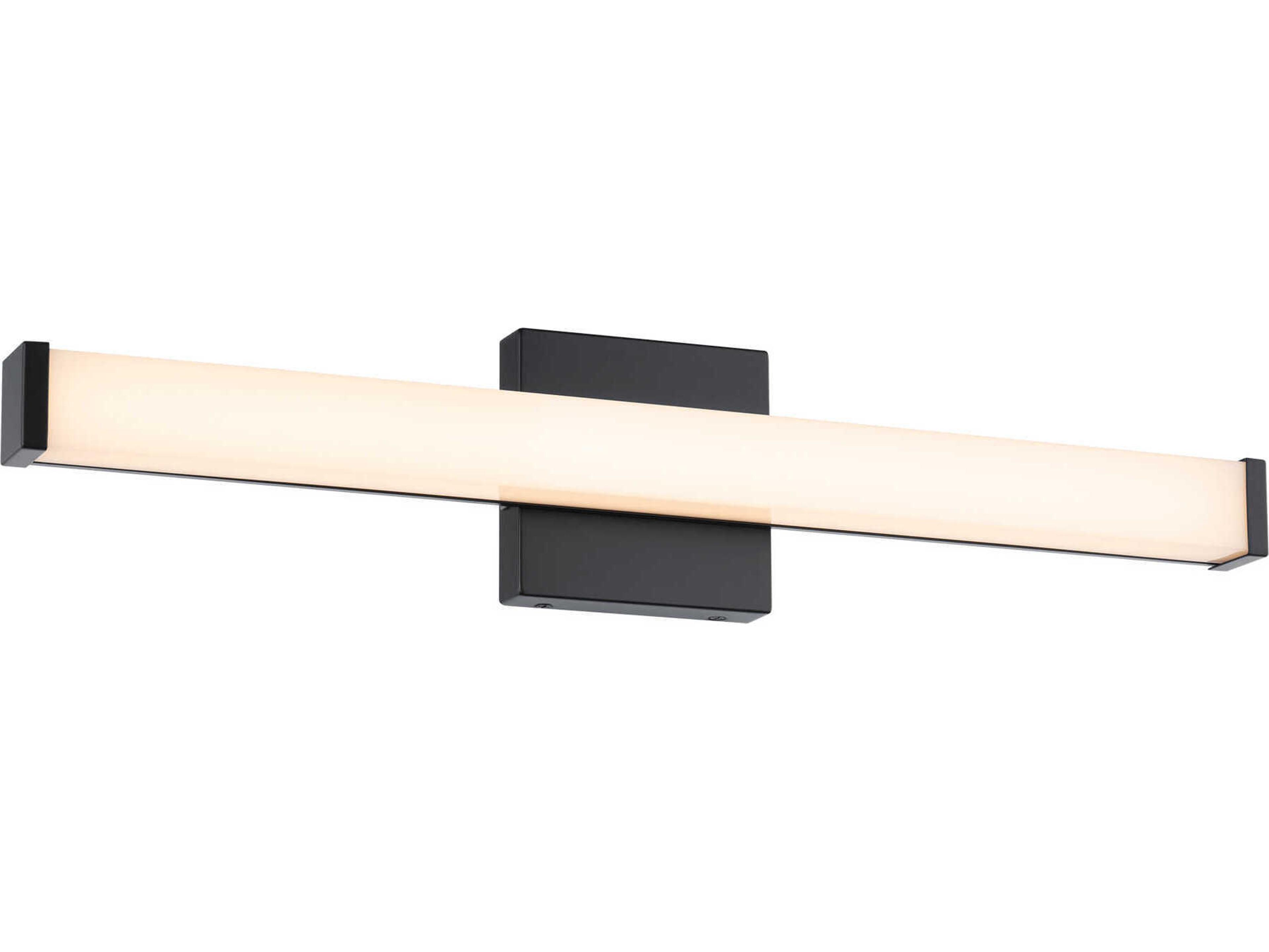 WAC Lighting Slim 1-Light Black Vanity Light