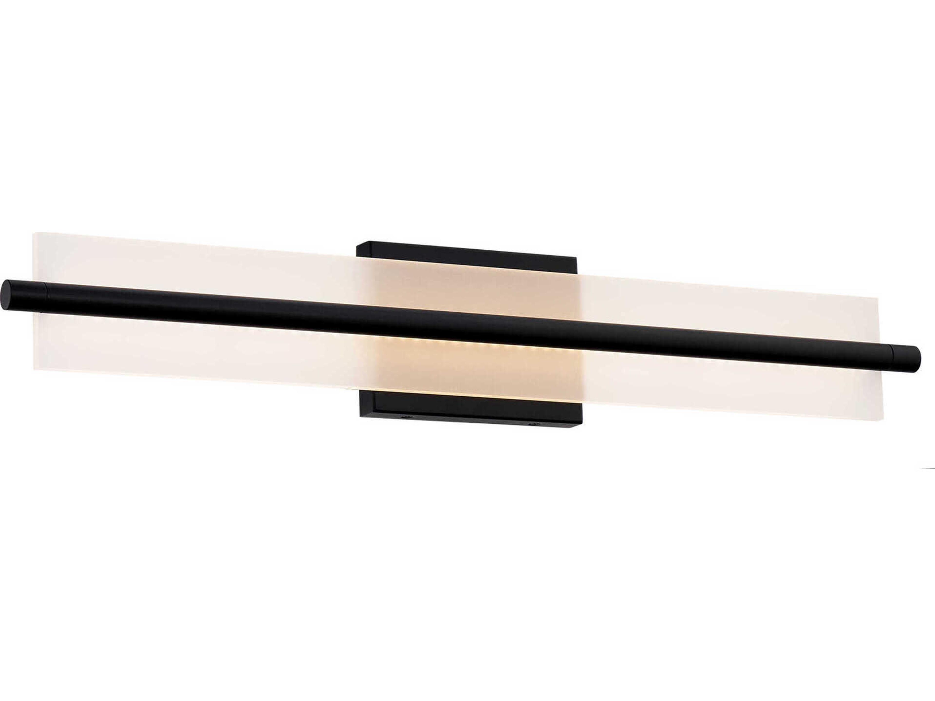 WAC Lighting Razor 1-Light Black Vanity Light