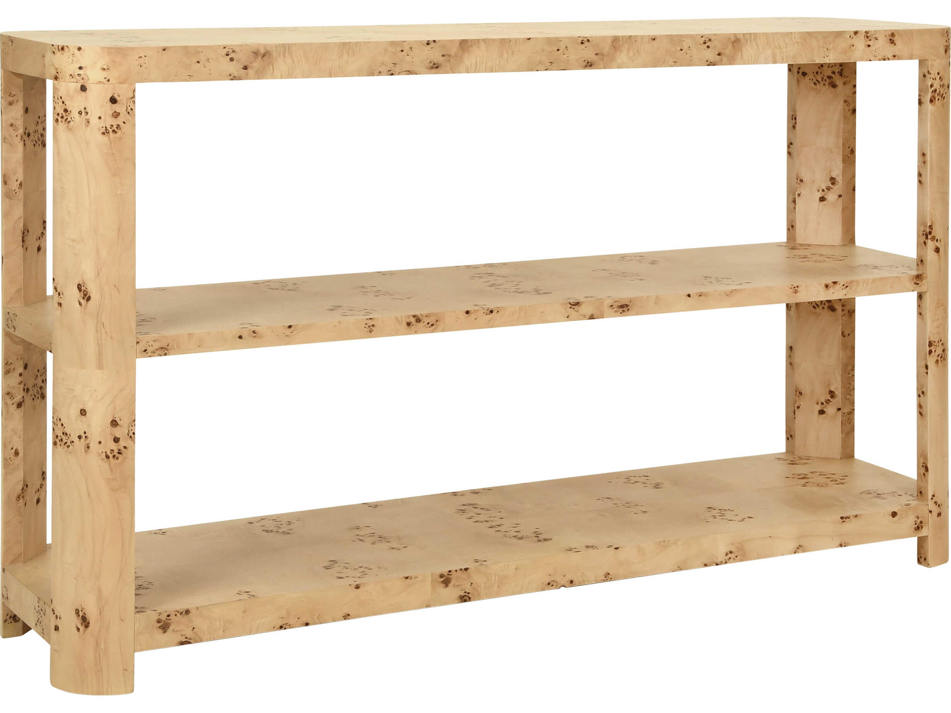 Worlds Away Emery Rectangular Wood Brown Console Table