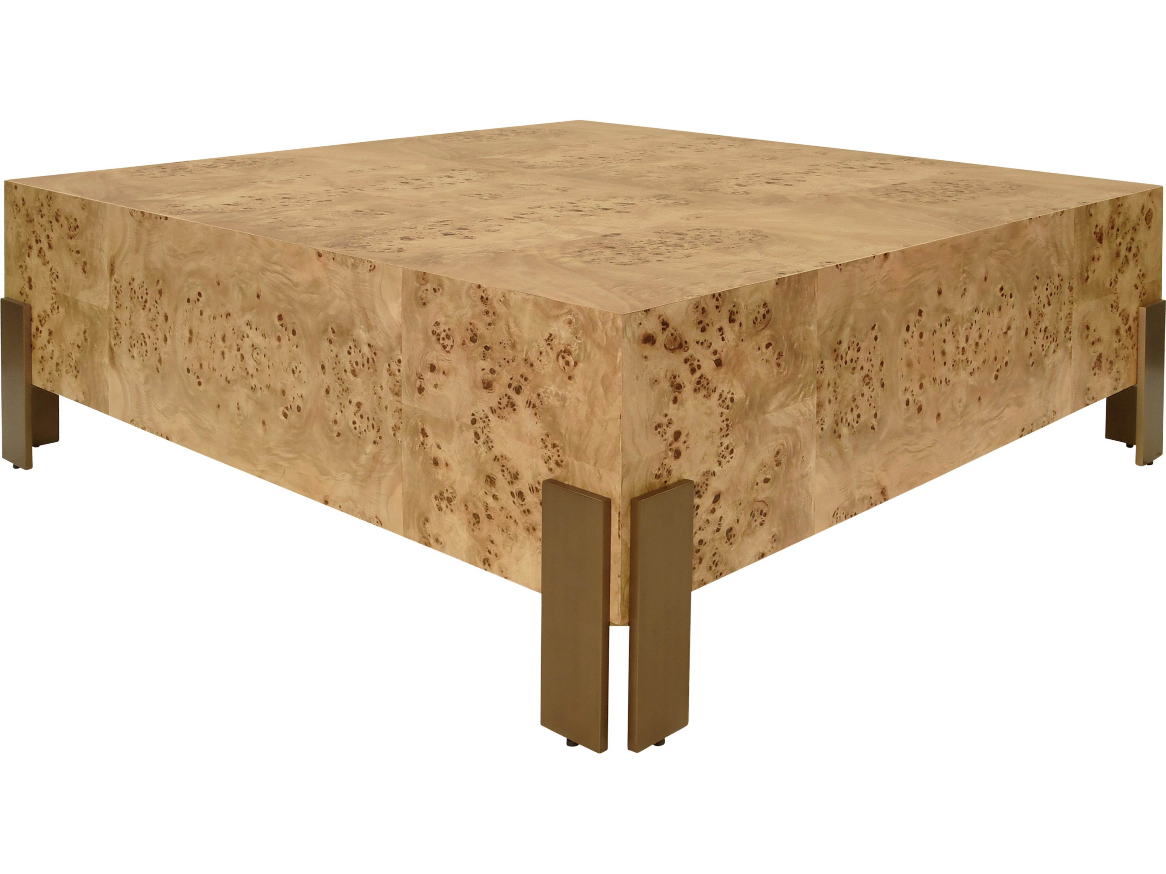 Worlds Away Square Wood Coffee Table