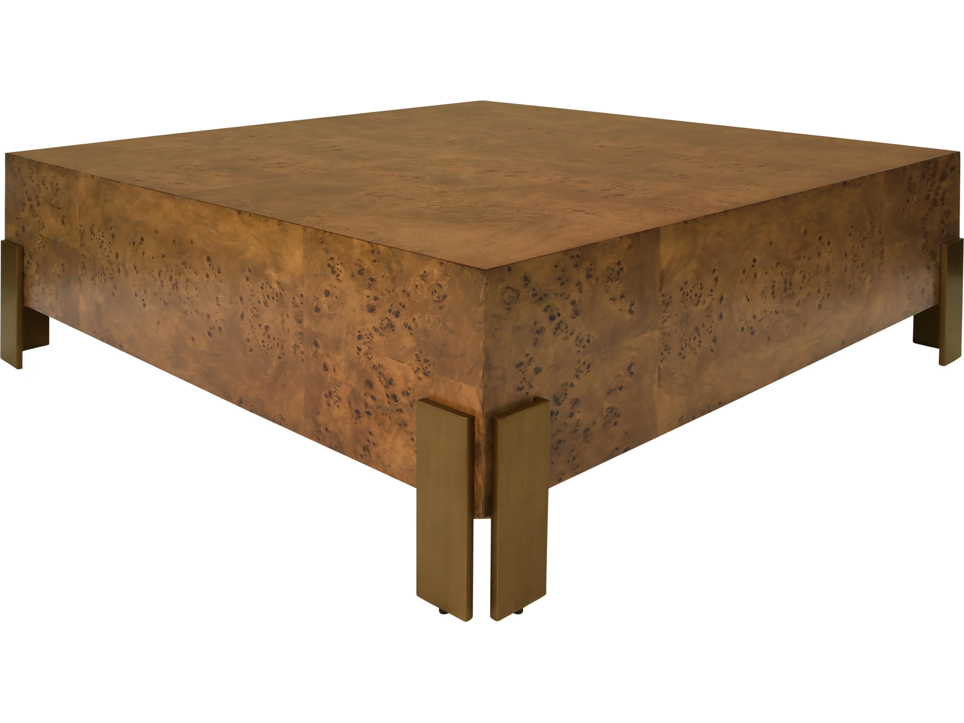 Worlds Away Square Wood Coffee Table