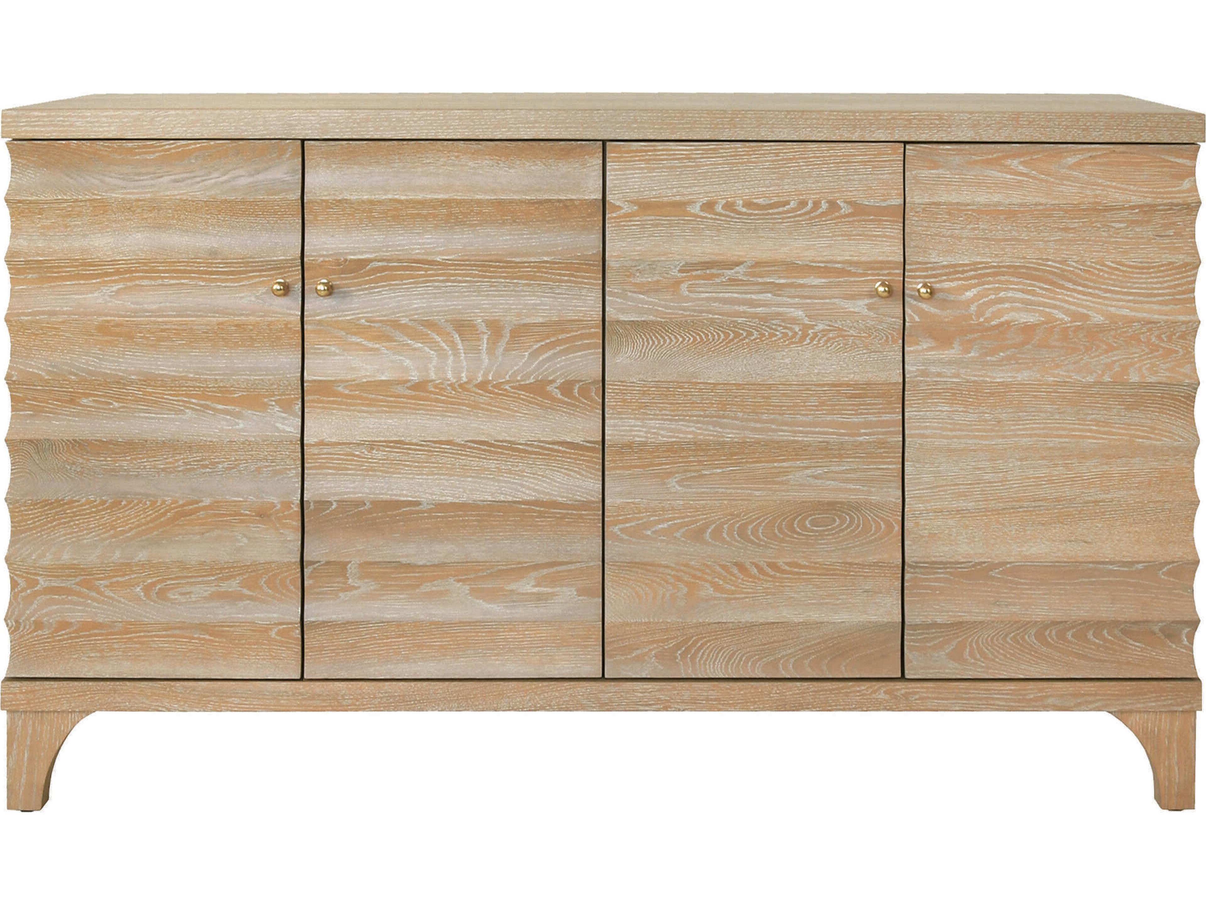 Worlds Away 60" Cerused Oak Sideboard