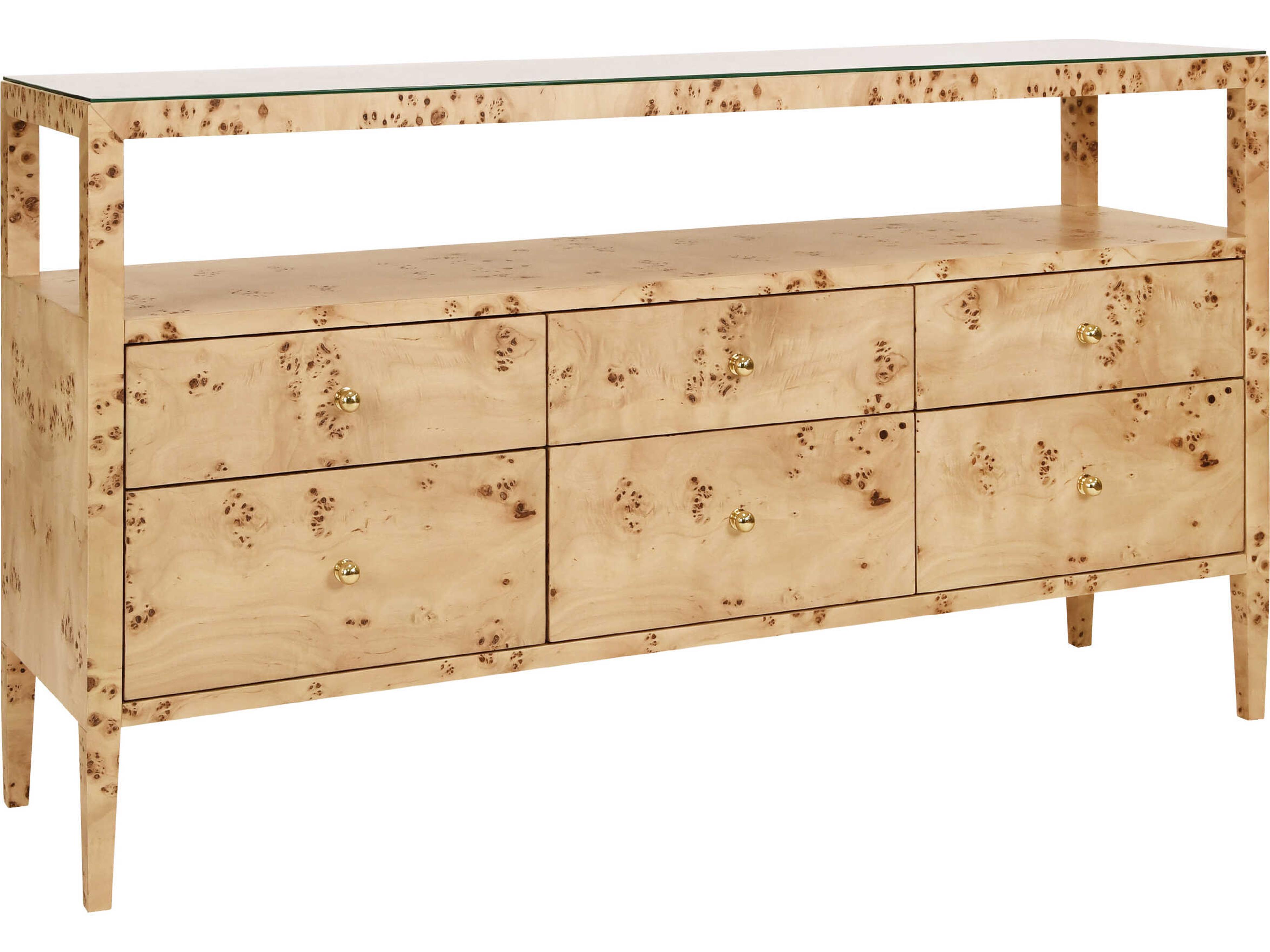 Worlds Away Jordan Rectangular Wood Brown Console Table