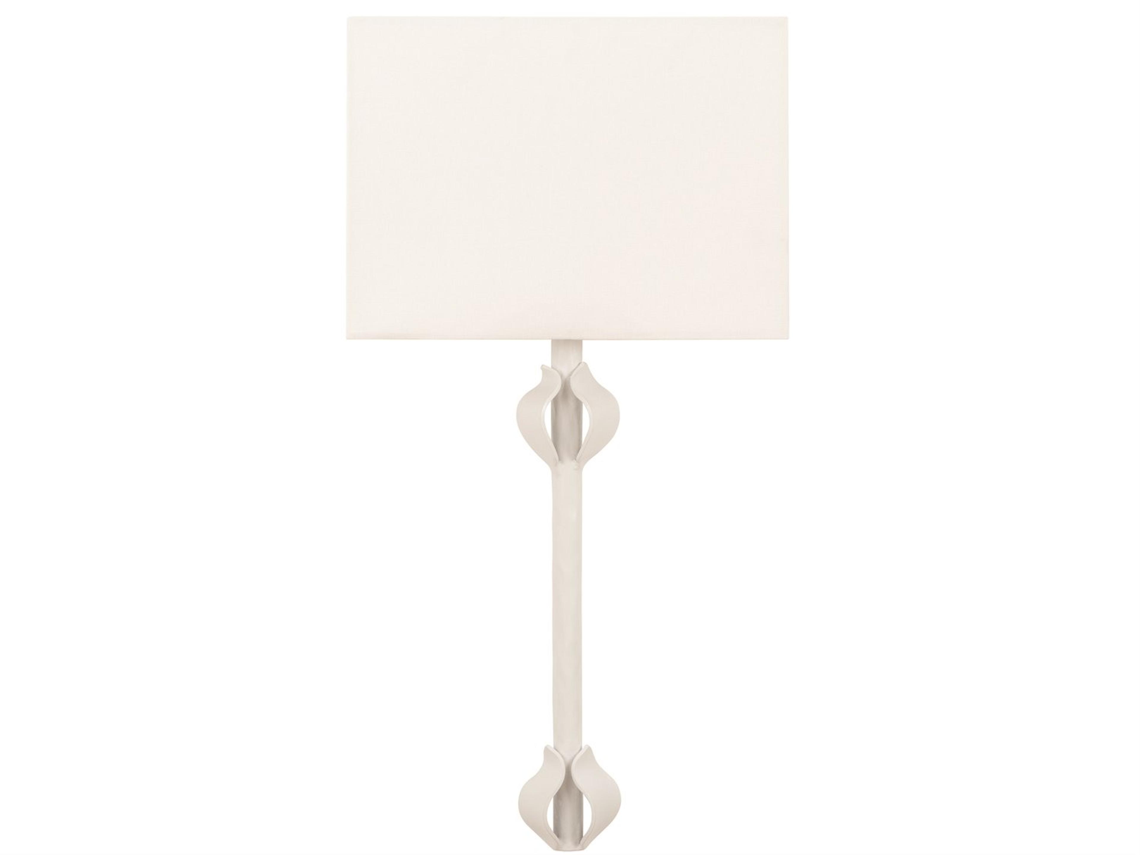 Worlds Away 1-Light Matte White Powder Coat Wall Sconce