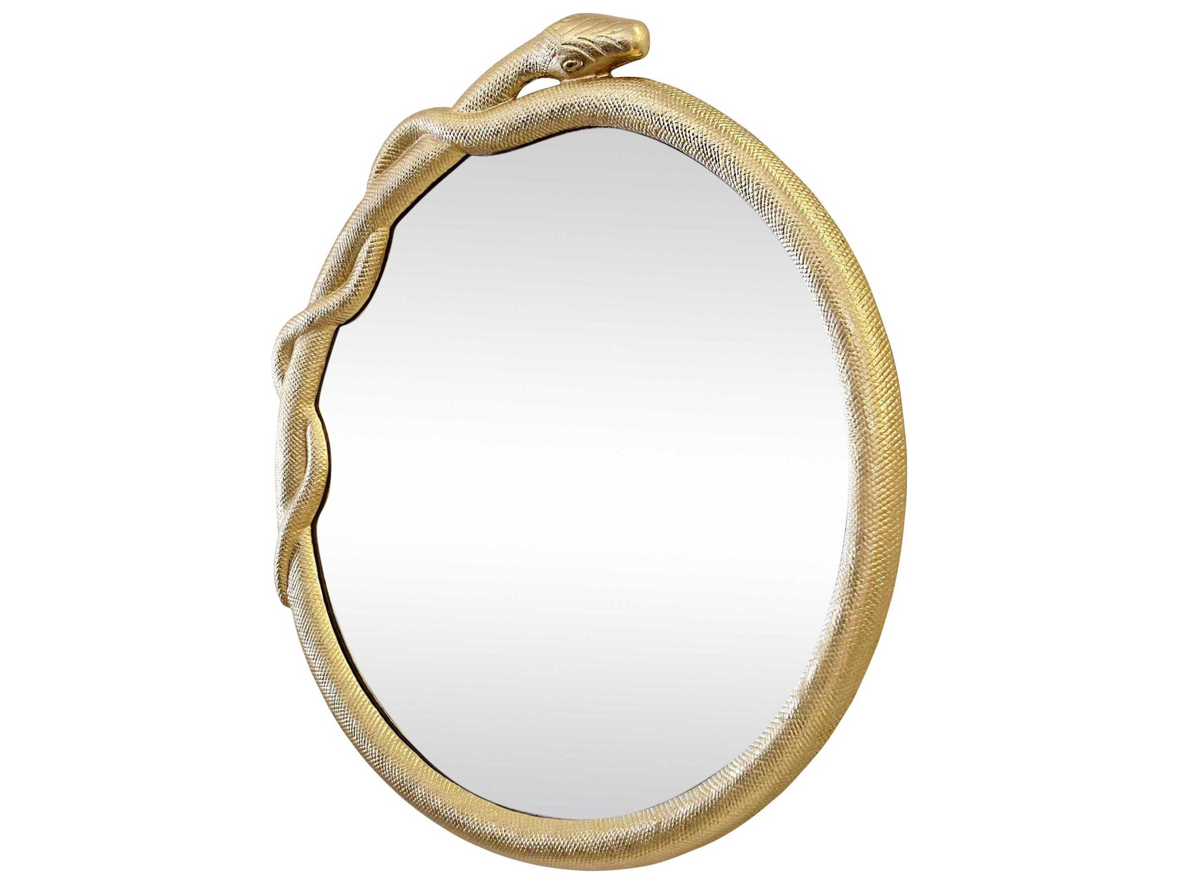 Worlds Away Antique Mirror Round