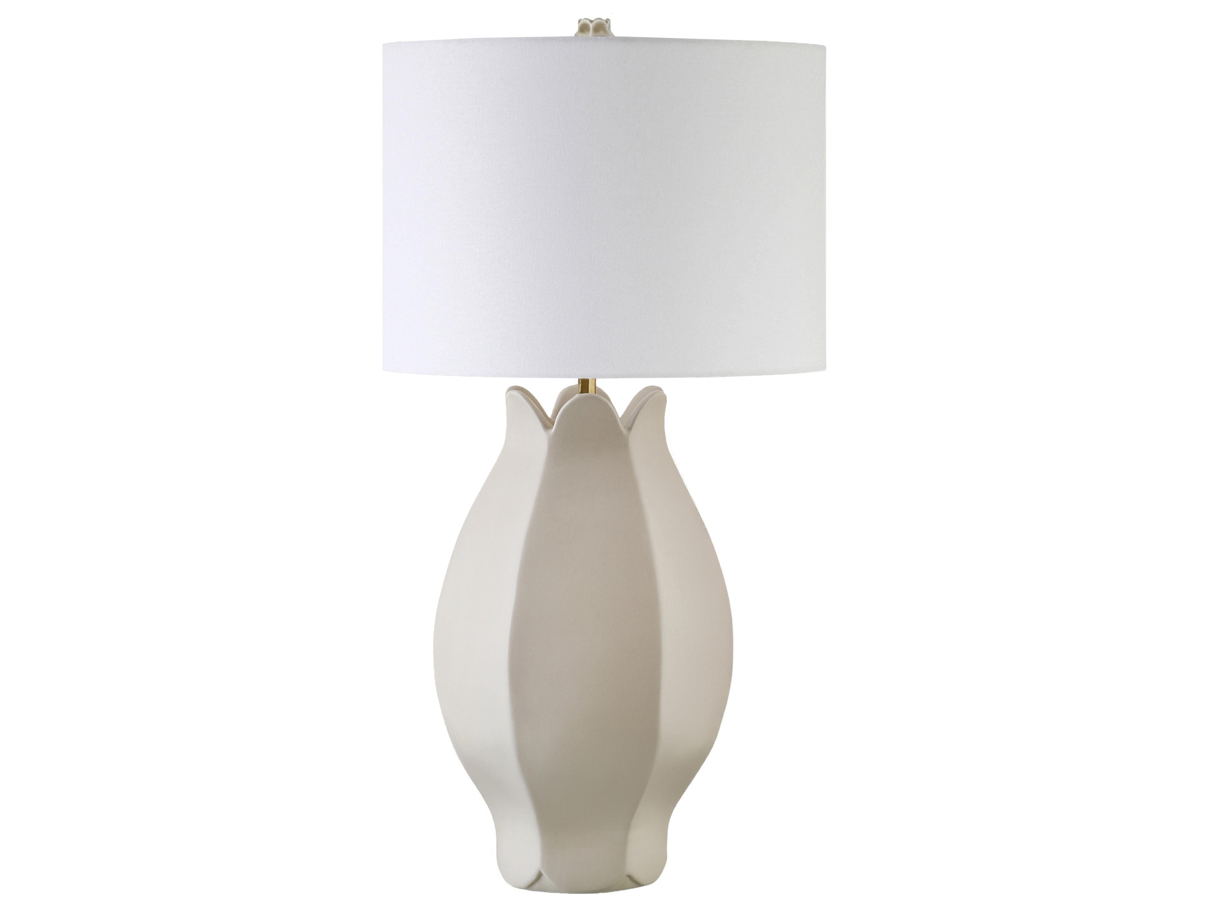 Worlds Away White Buffet Lamp