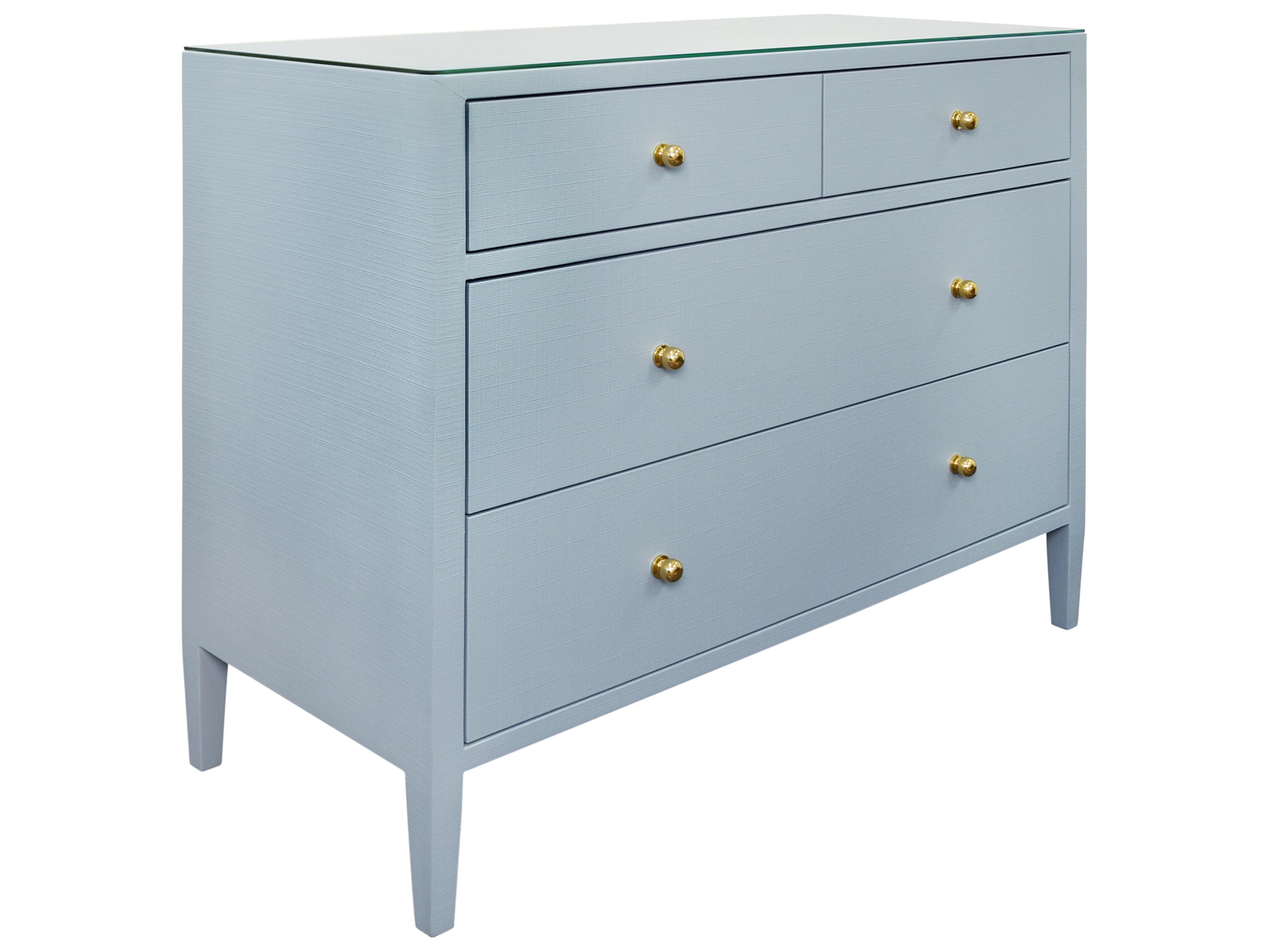 Worlds Away 4-Drawers Blue Dresser