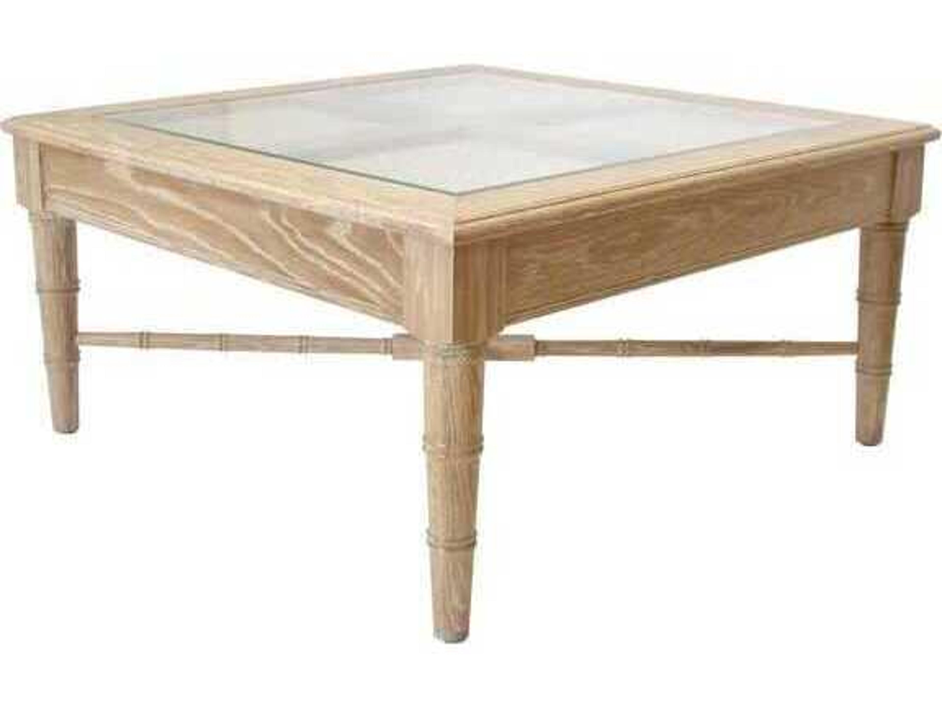 Worlds Away Square Glass Coffee Table