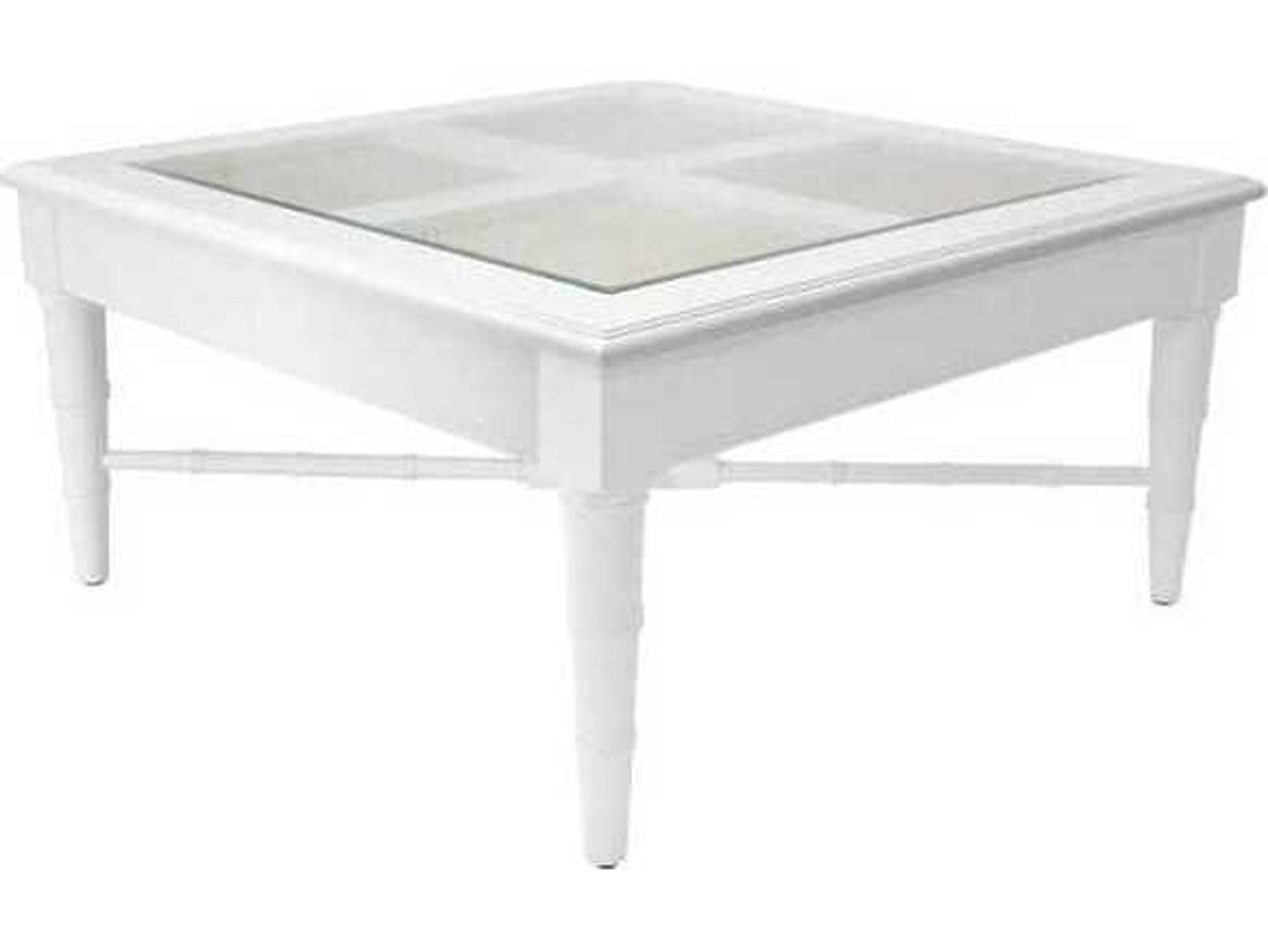 Worlds Away Square Glass Coffee Table