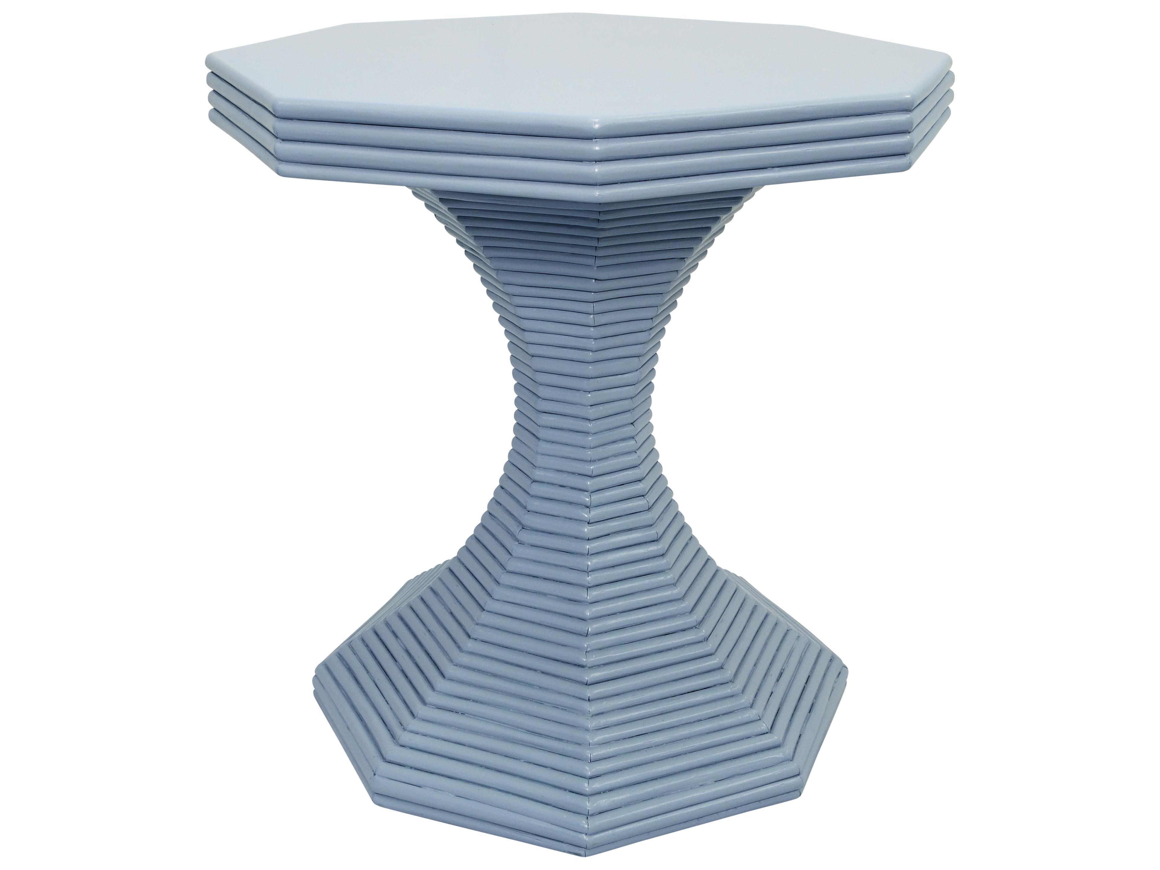 Worlds Away Octagon Wood End Table