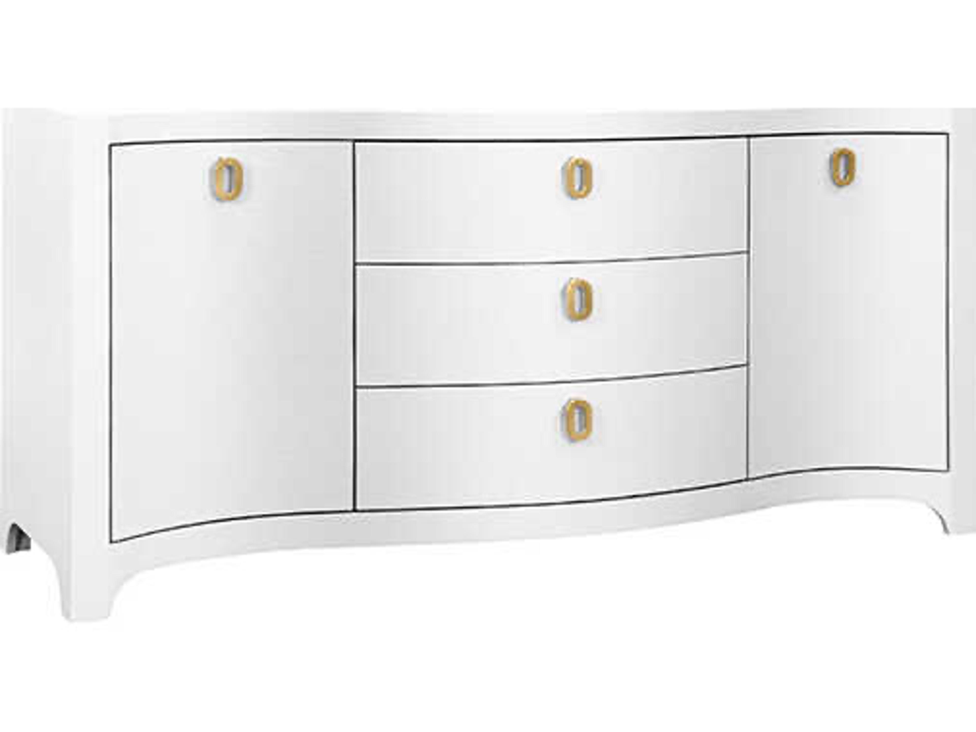 Worlds Away 72" Paulina Solid Wood Brown Sideboard